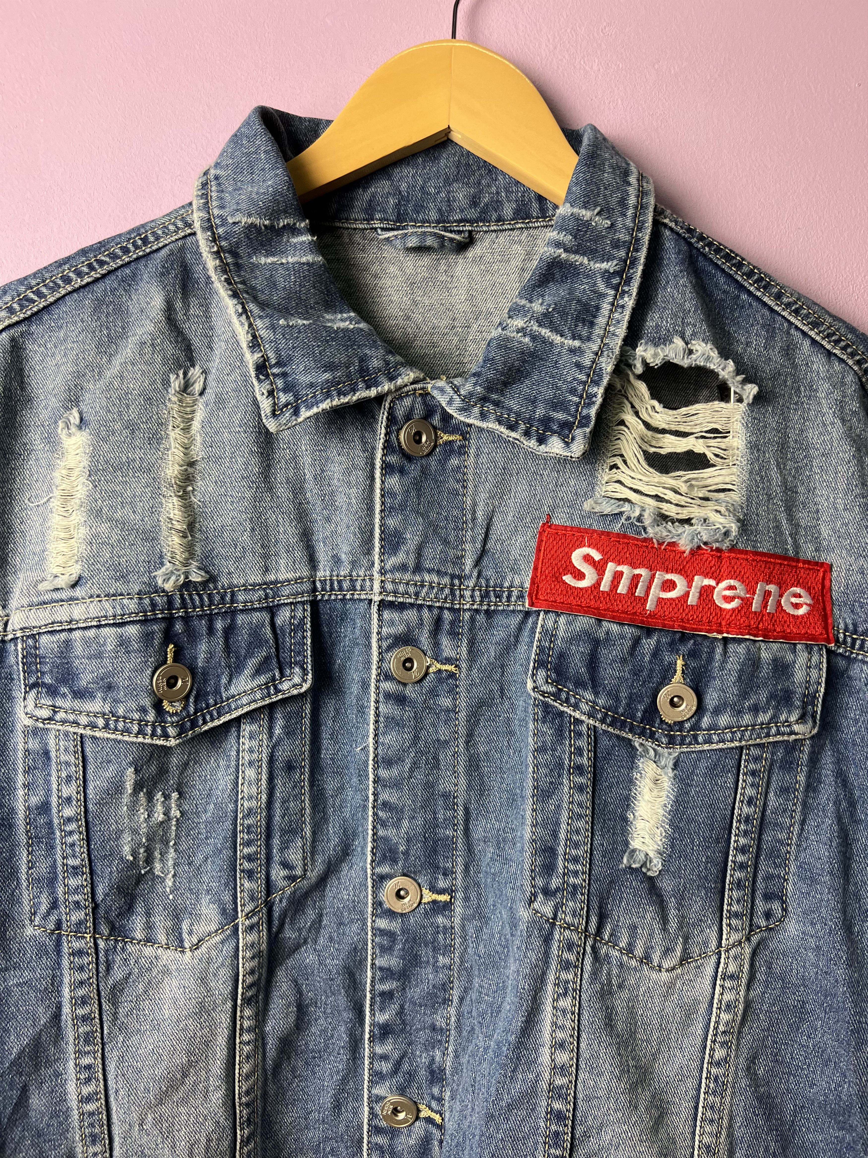Japanese Brand 🔥Rare New Denim Patches Distressed Denim Jackets Size US M / EU 48-50 / 2 - 5 Thumbnail