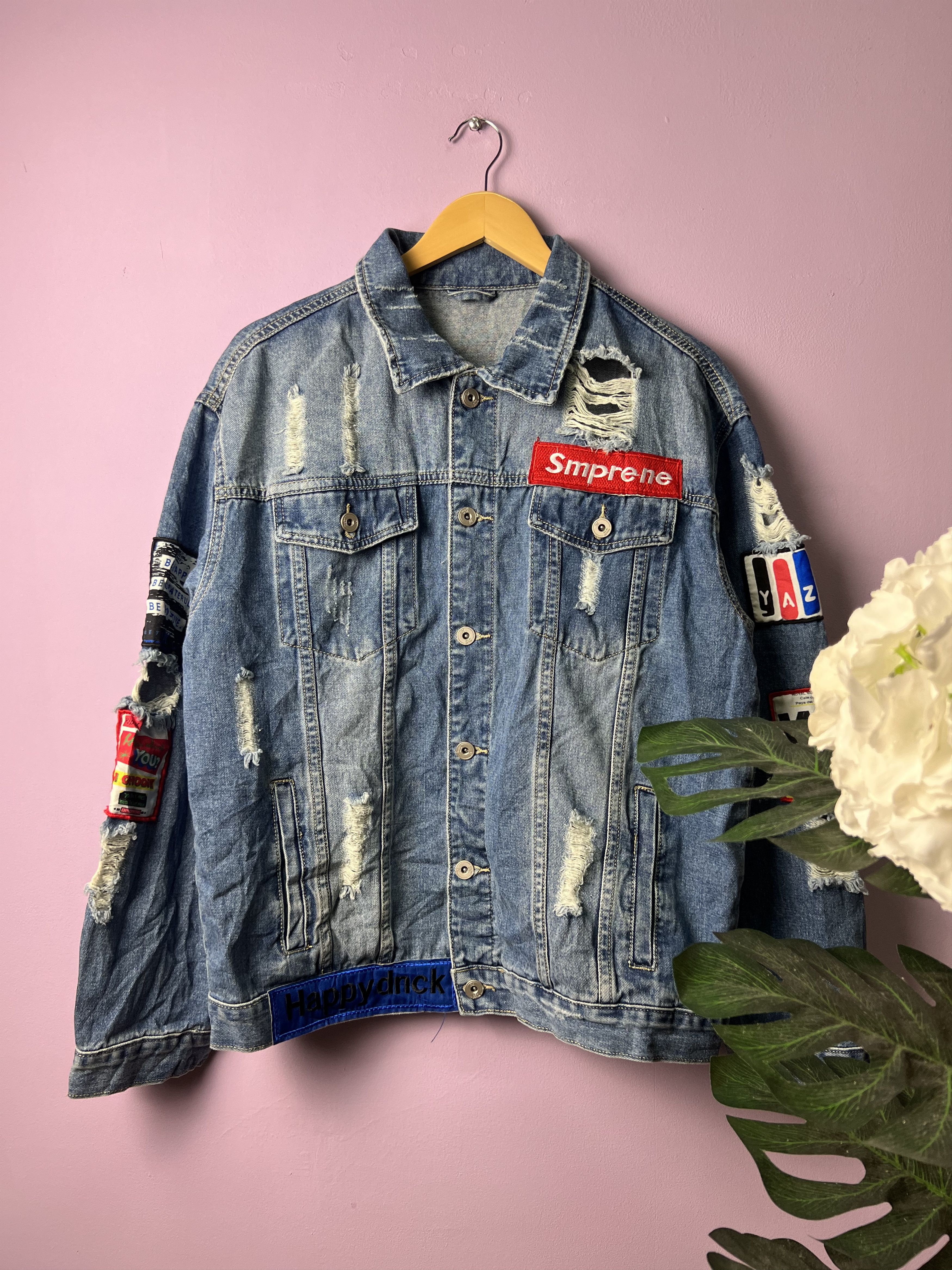 Japanese Brand 🔥Rare New Denim Patches Distressed Denim Jackets Size US M / EU 48-50 / 2 - 1 Thumbnail