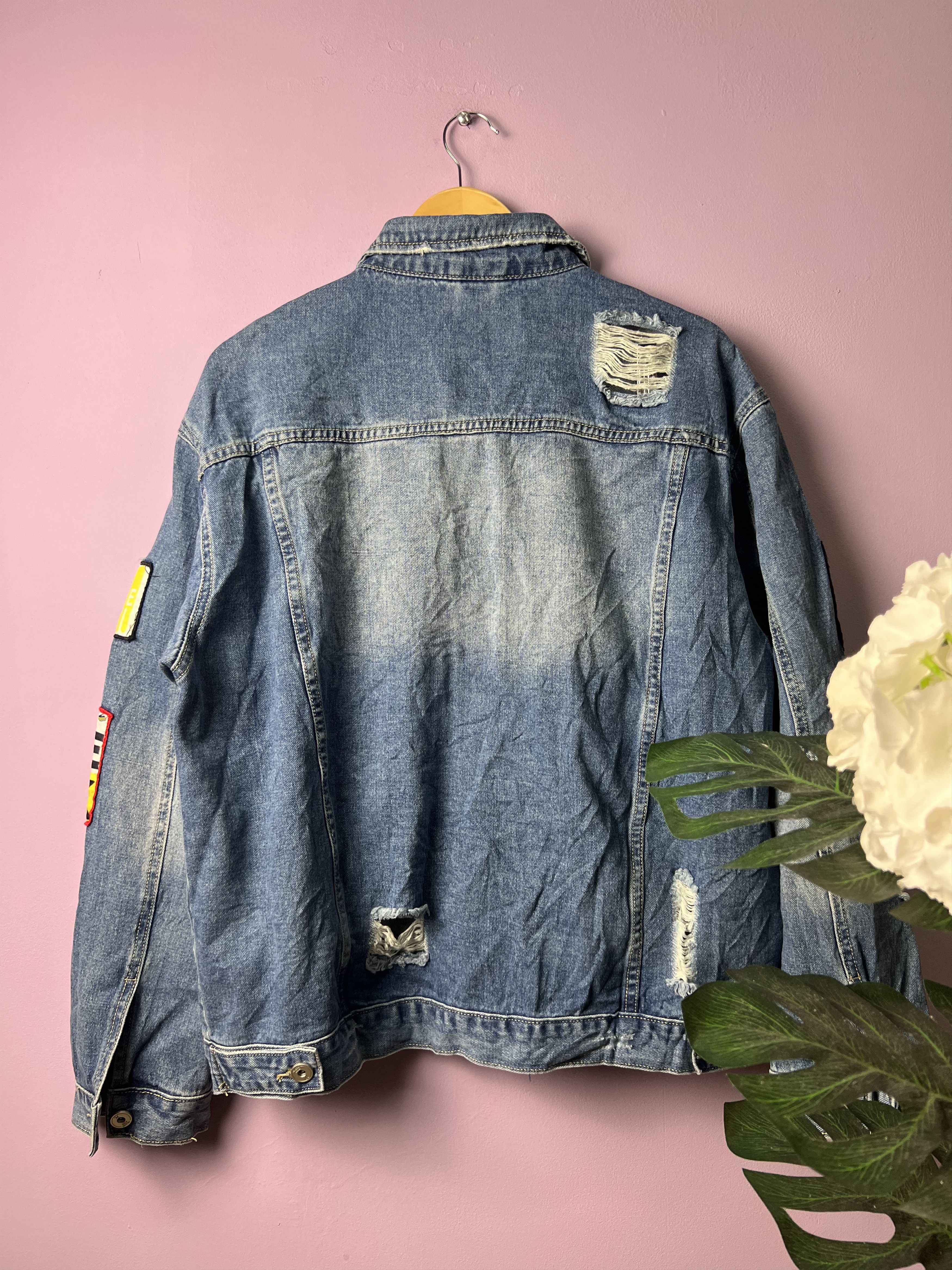 Japanese Brand 🔥Rare New Denim Patches Distressed Denim Jackets Size US M / EU 48-50 / 2 - 2 Thumbnail