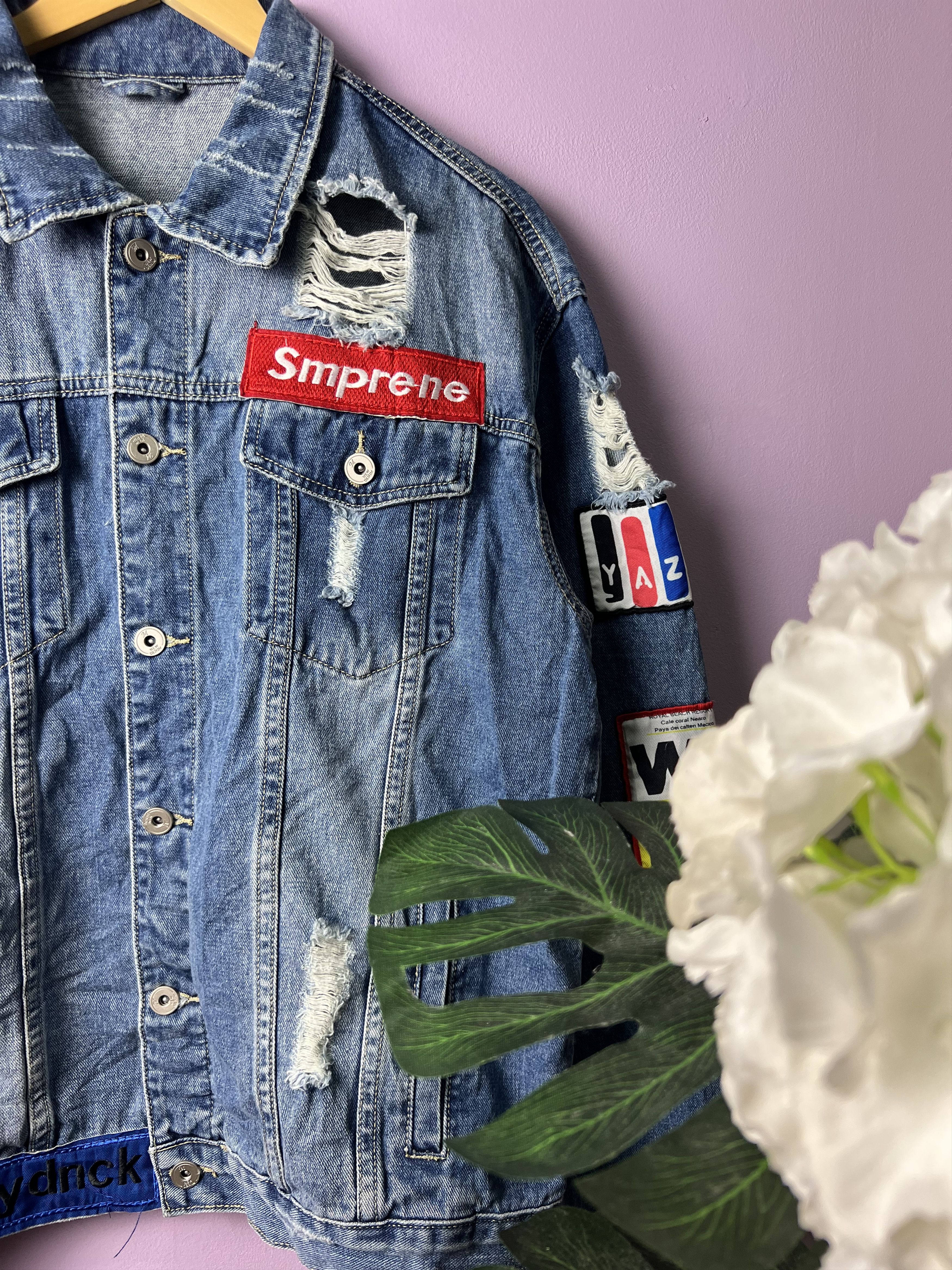 Japanese Brand 🔥Rare New Denim Patches Distressed Denim Jackets Size US M / EU 48-50 / 2 - 8 Thumbnail