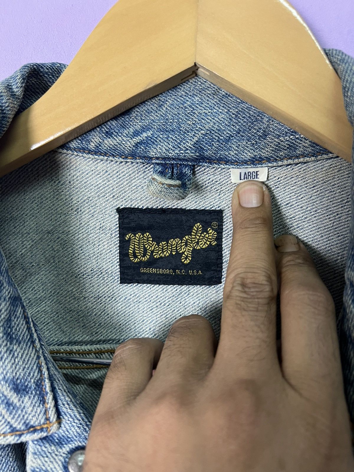Wrangler 🔥Vintage 70s Wrangler Trucker Denim Size US S / EU 44-46 / 1 - 13 Thumbnail
