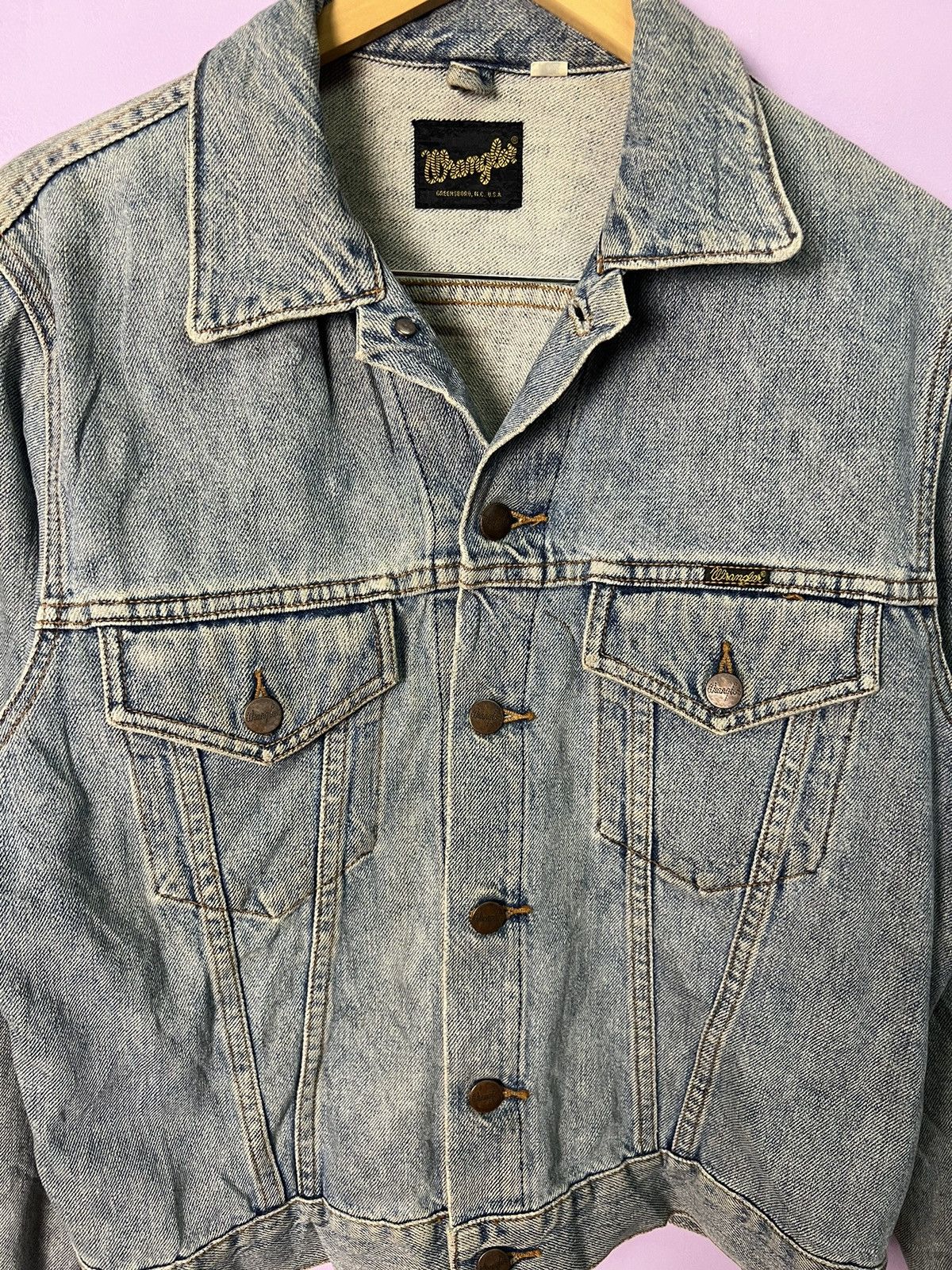 Wrangler 🔥Vintage 70s Wrangler Trucker Denim Size US S / EU 44-46 / 1 - 7 Thumbnail