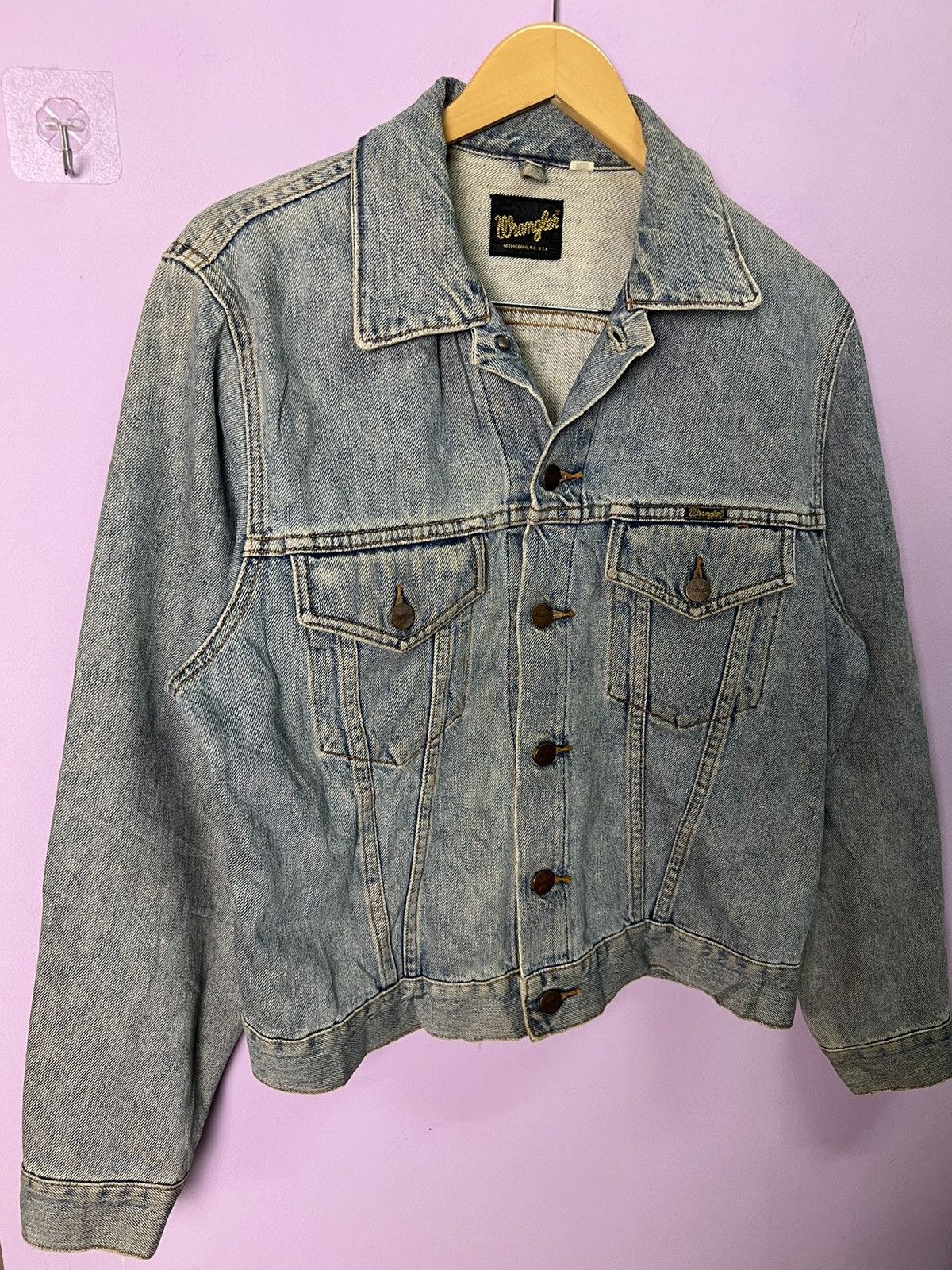 Wrangler 🔥Vintage 70s Wrangler Trucker Denim Size US S / EU 44-46 / 1 - 6 Thumbnail