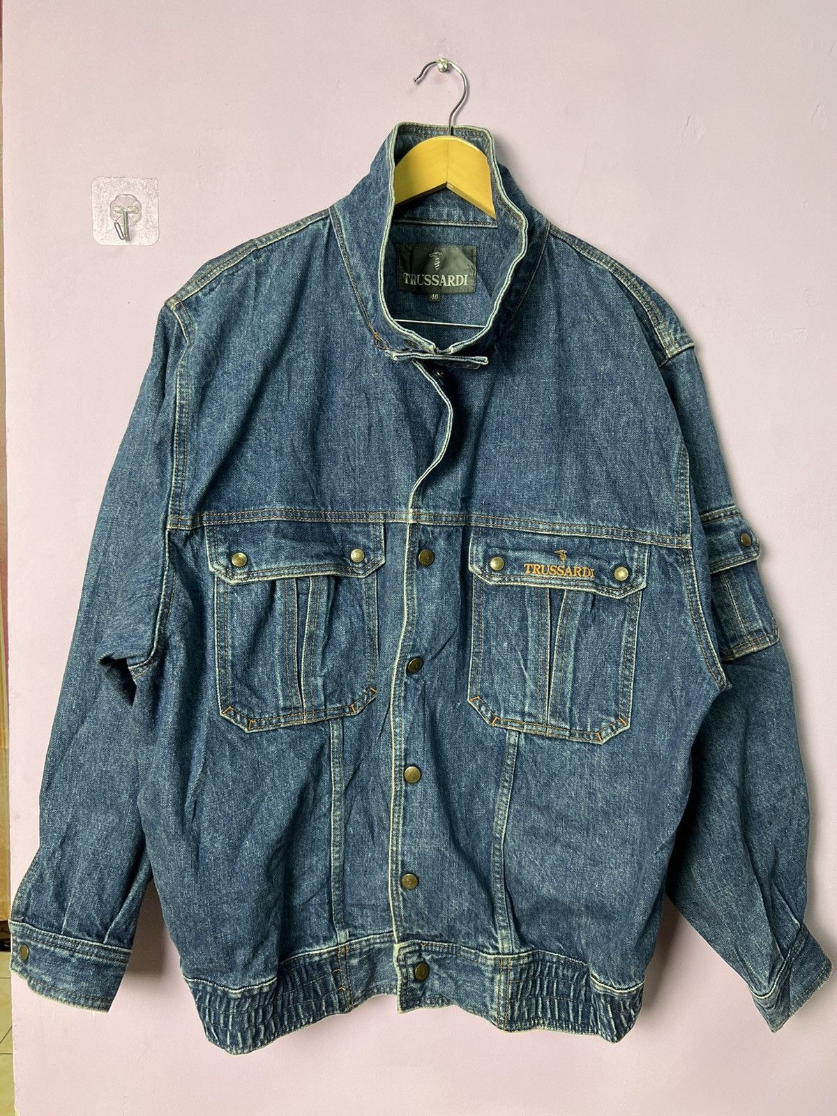 Trussardi 🔥Rare Vintage Trussardi Milano Denim Jacket Size US L / EU 52-54 / 3 - 2 Thumbnail