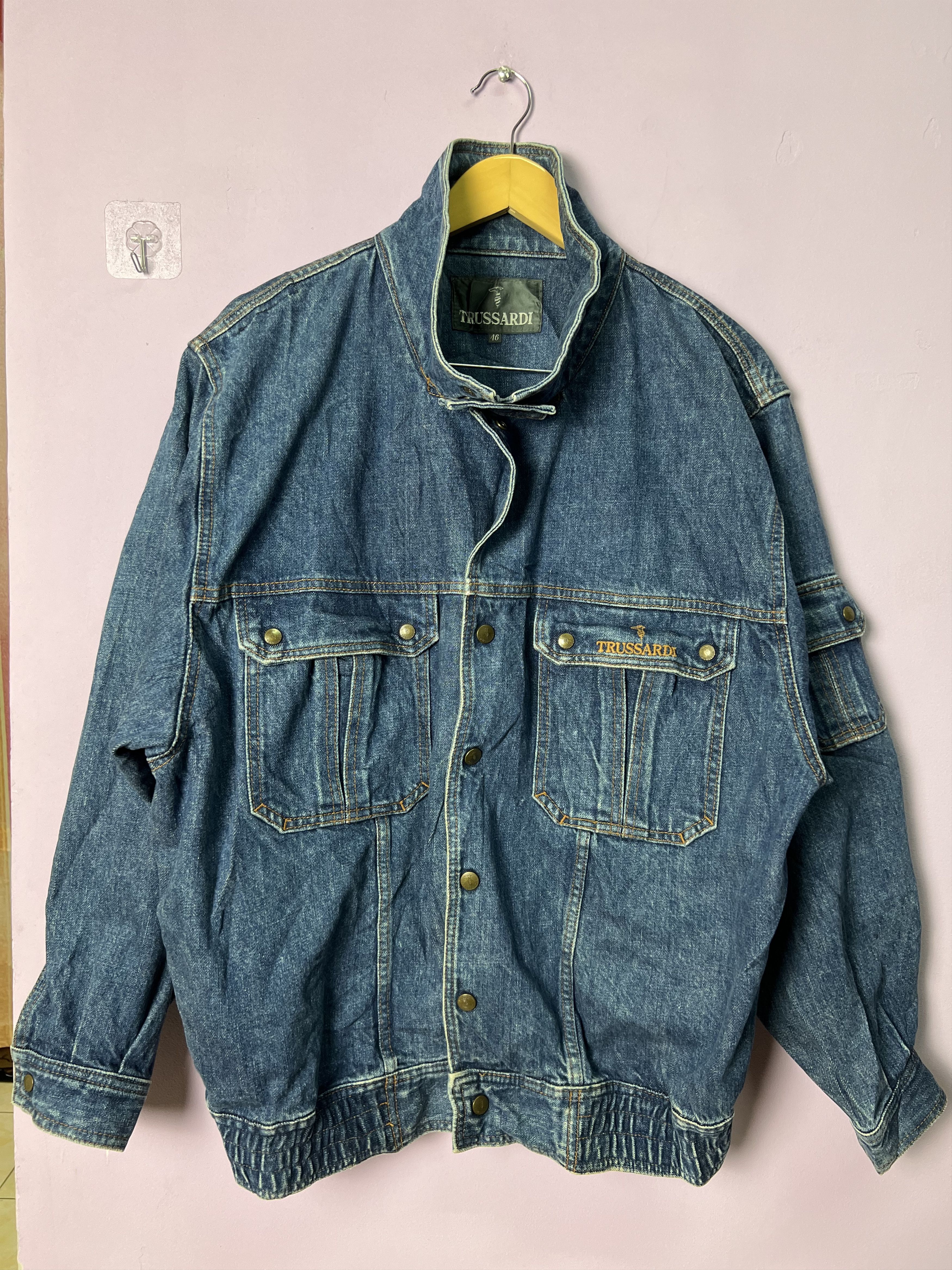 Trussardi 🔥Rare Vintage Trussardi Milano Denim Jacket Size US L / EU 52-54 / 3 - 15 Thumbnail