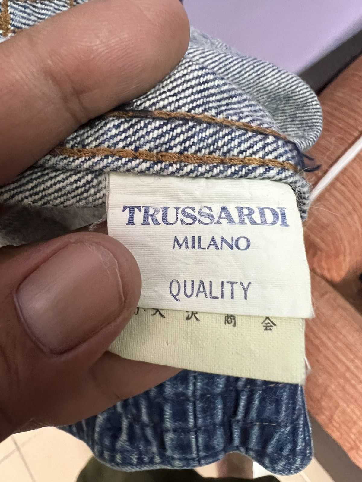 Trussardi 🔥Rare Vintage Trussardi Milano Denim Jacket Size US L / EU 52-54 / 3 - 12 Thumbnail