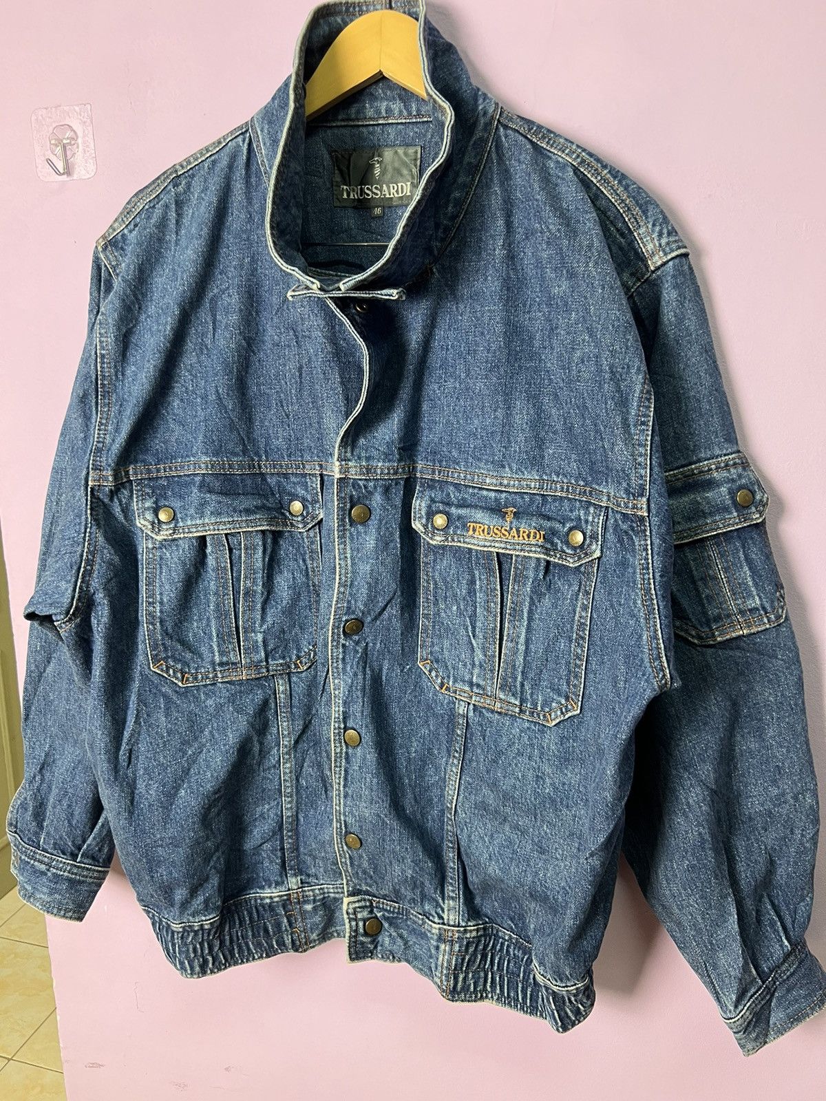 Trussardi 🔥Rare Vintage Trussardi Milano Denim Jacket Size US L / EU 52-54 / 3 - 1 Thumbnail