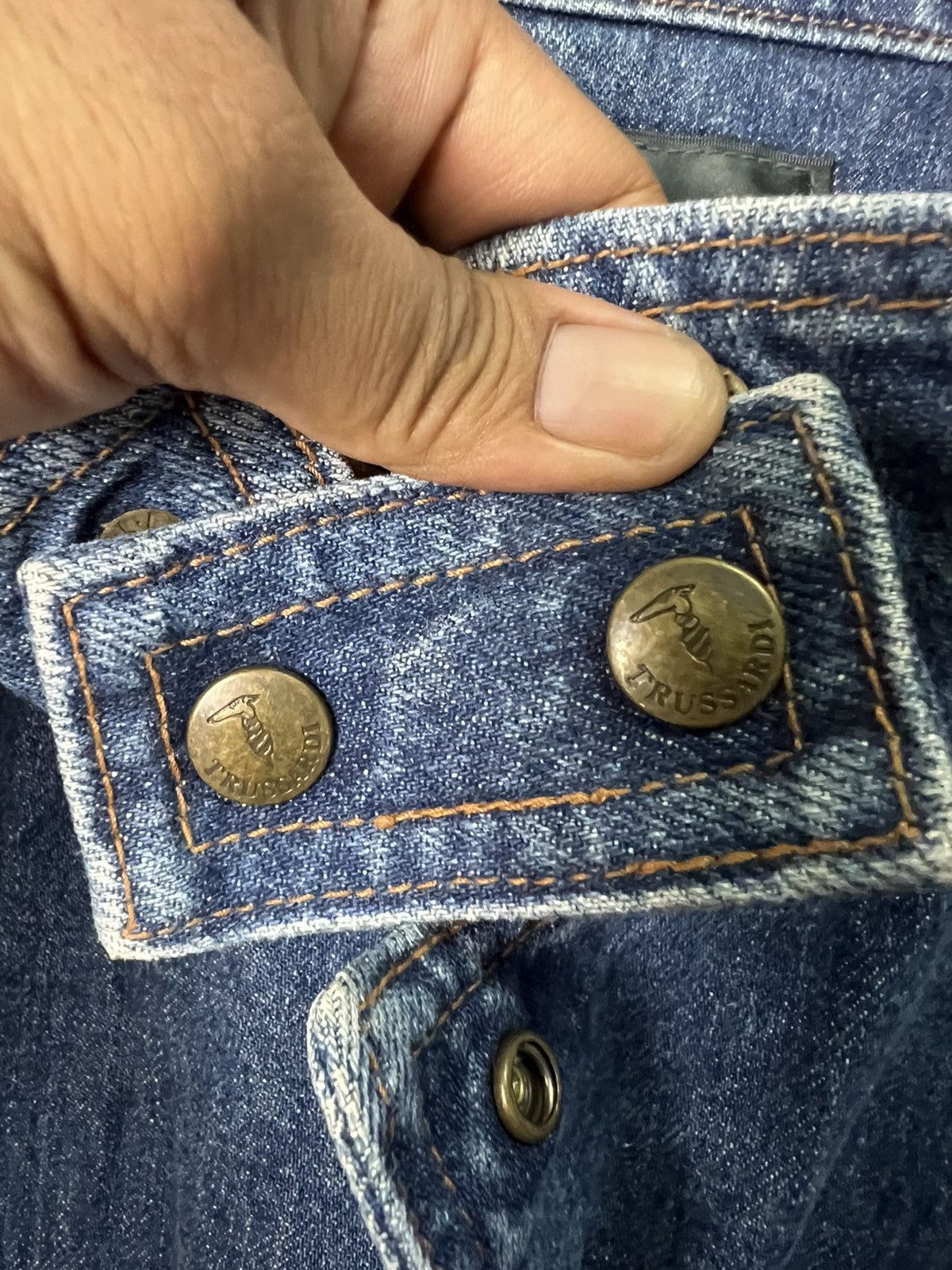 Trussardi 🔥Rare Vintage Trussardi Milano Denim Jacket Size US L / EU 52-54 / 3 - 5 Thumbnail