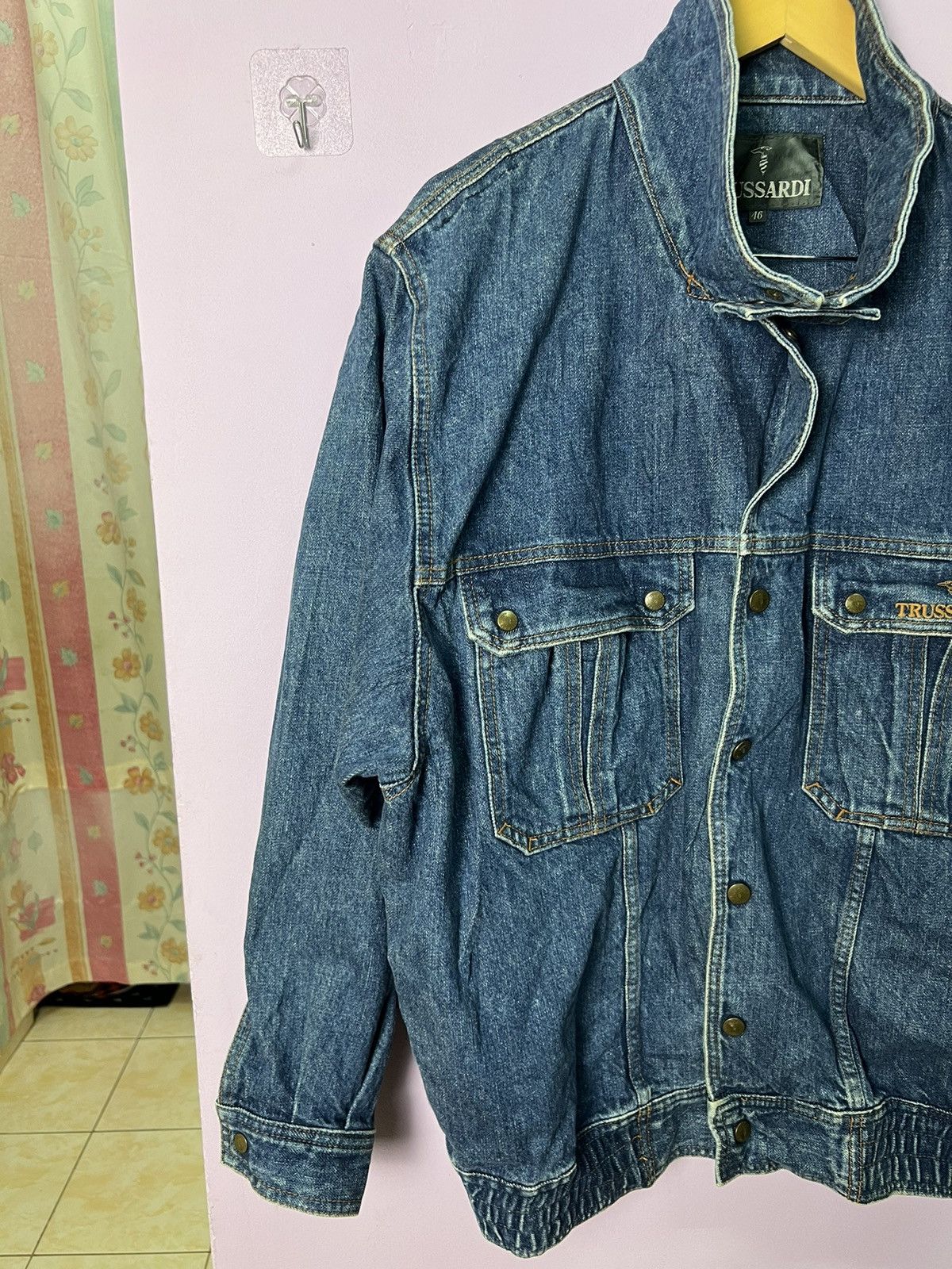 Trussardi 🔥Rare Vintage Trussardi Milano Denim Jacket Size US L / EU 52-54 / 3 - 2 Thumbnail