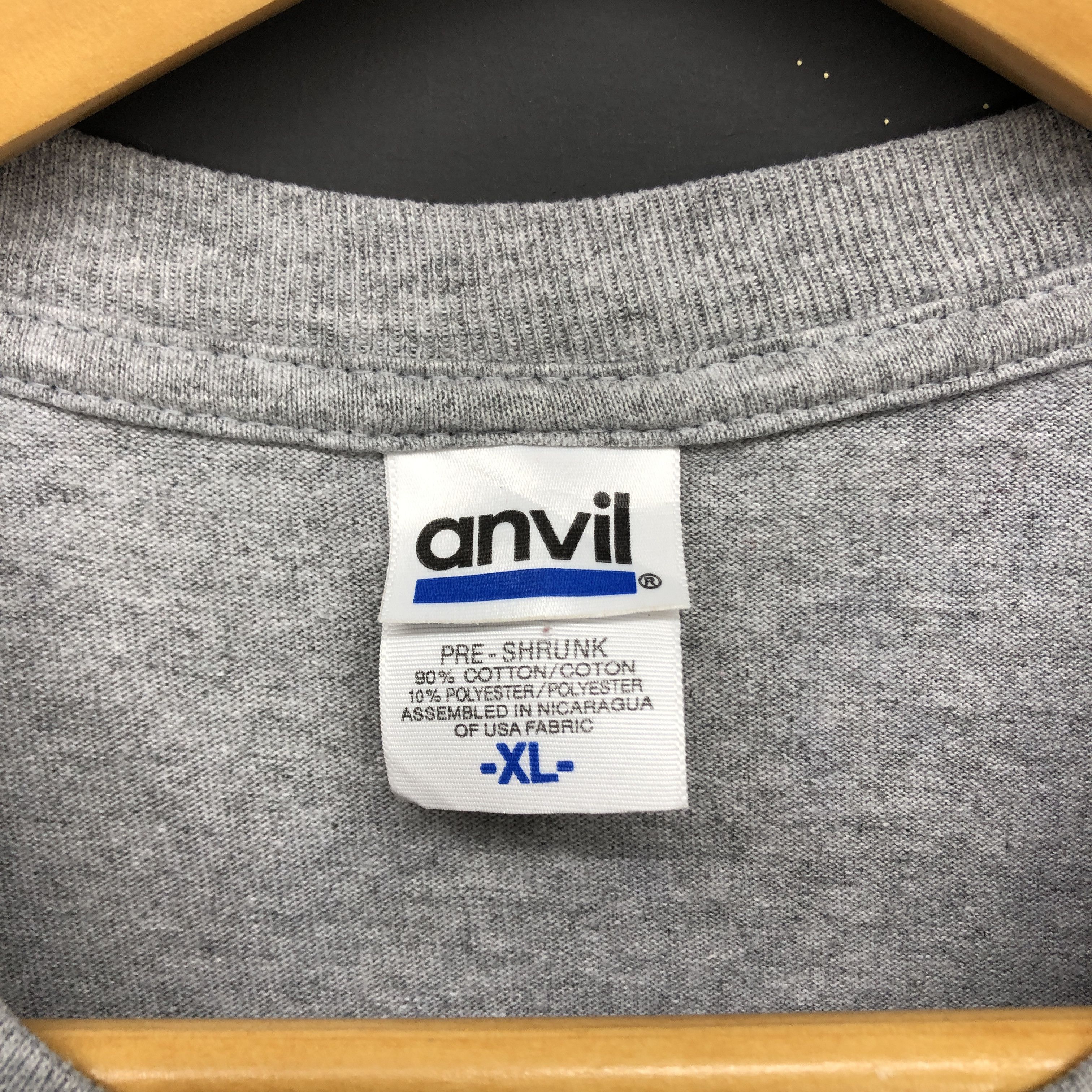 Anvil US NAVY Crew Neck T Shirt #1280-44 Size US XL / EU 56 / 4 - 4 Thumbnail