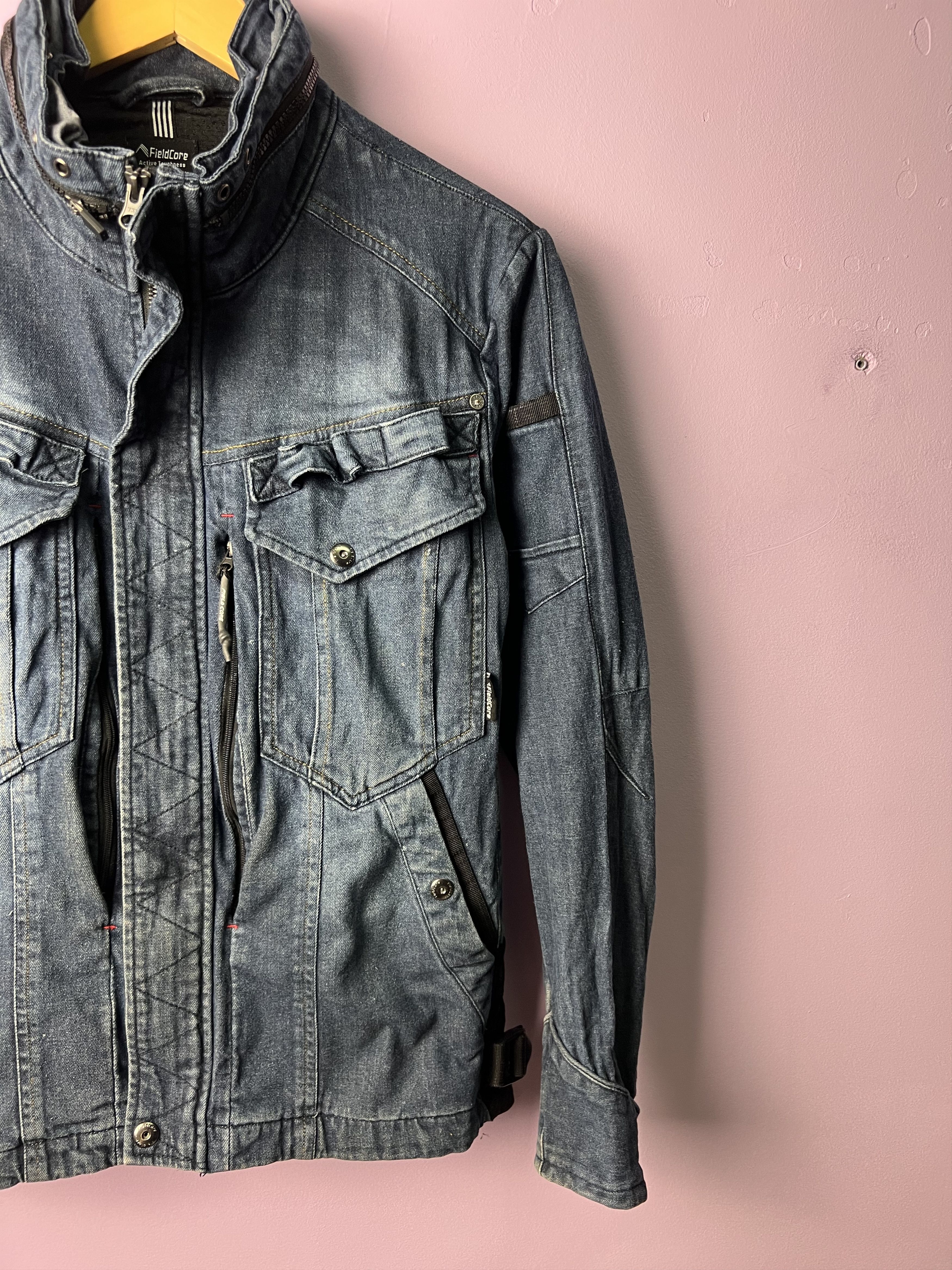 Japanese Brand 🔥Fieldcore Denim Worker Tactical Jackets Size US S / EU 44-46 / 1 - 4 Thumbnail