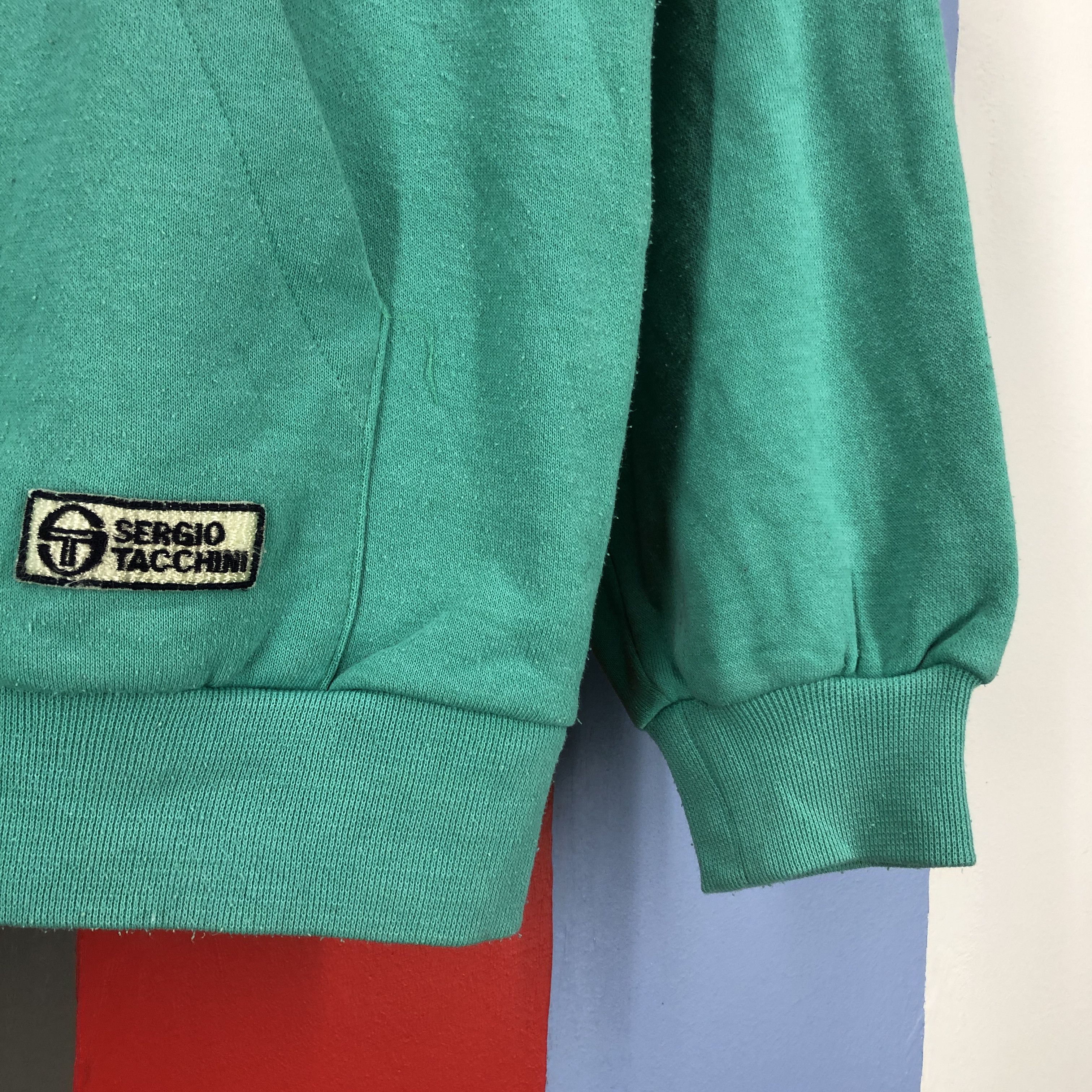 Sergio Tacchini 90s Vintage SERGIO TACCHINI Hoodie Pullover #0928/AI Size US S / EU 44-46 / 1 - 8 Thumbnail