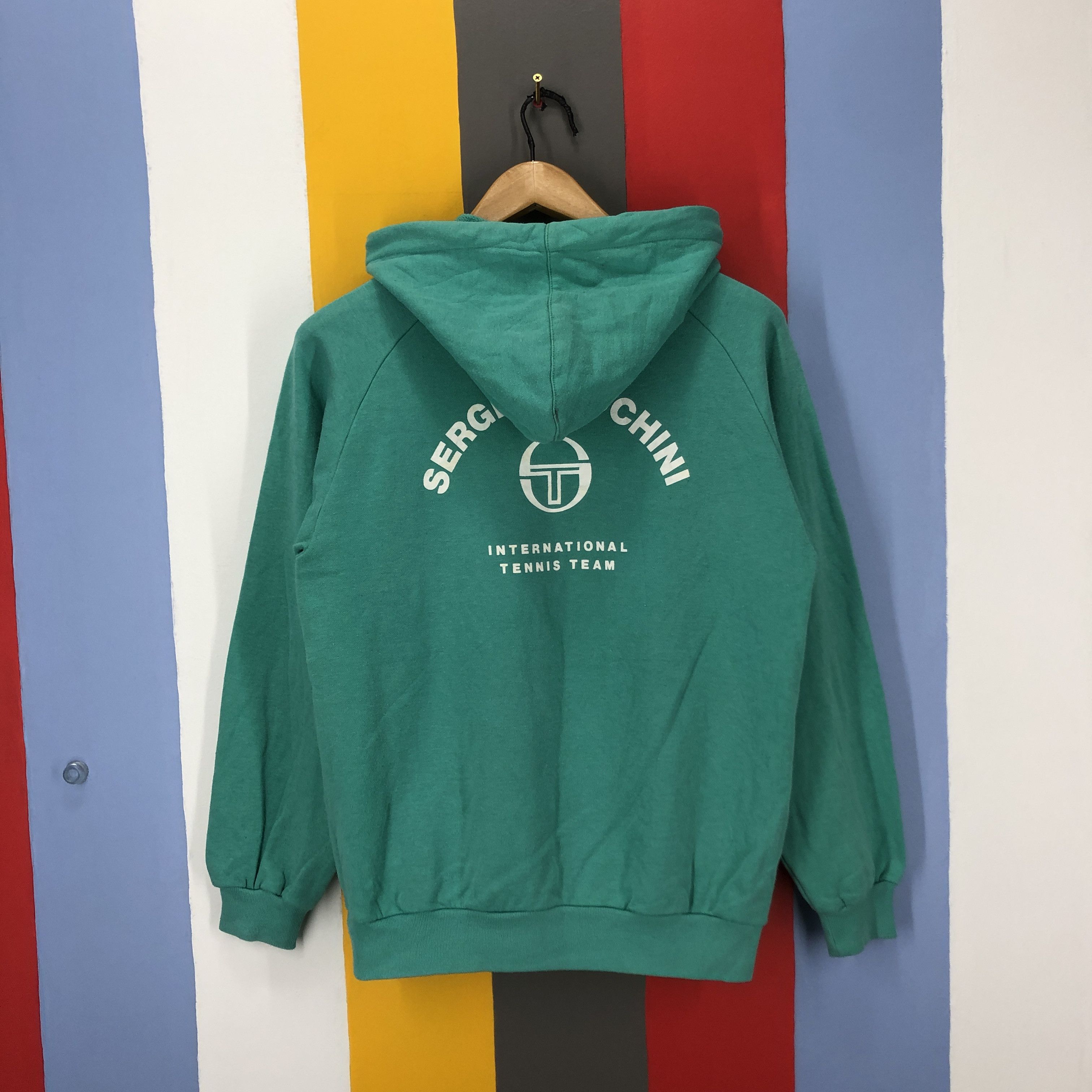 Sergio Tacchini 90s Vintage SERGIO TACCHINI Hoodie Pullover #0928/AI Size US S / EU 44-46 / 1 - 1 Thumbnail