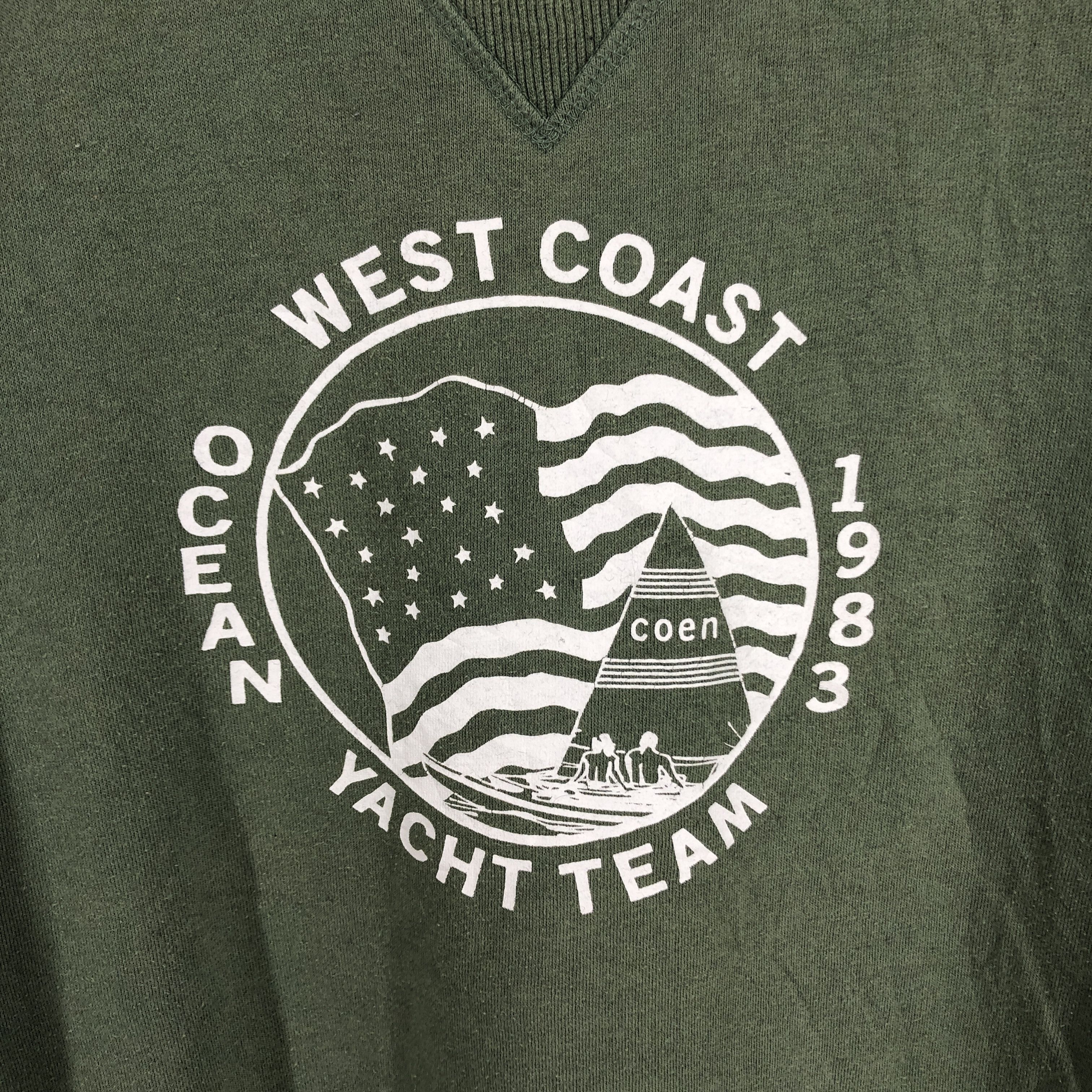 Japanese Brand WEST COACH OCEAN YACHT TEAM by COEN Sweatshirt #2772-100 Size US M / EU 48-50 / 2 - 3 Thumbnail