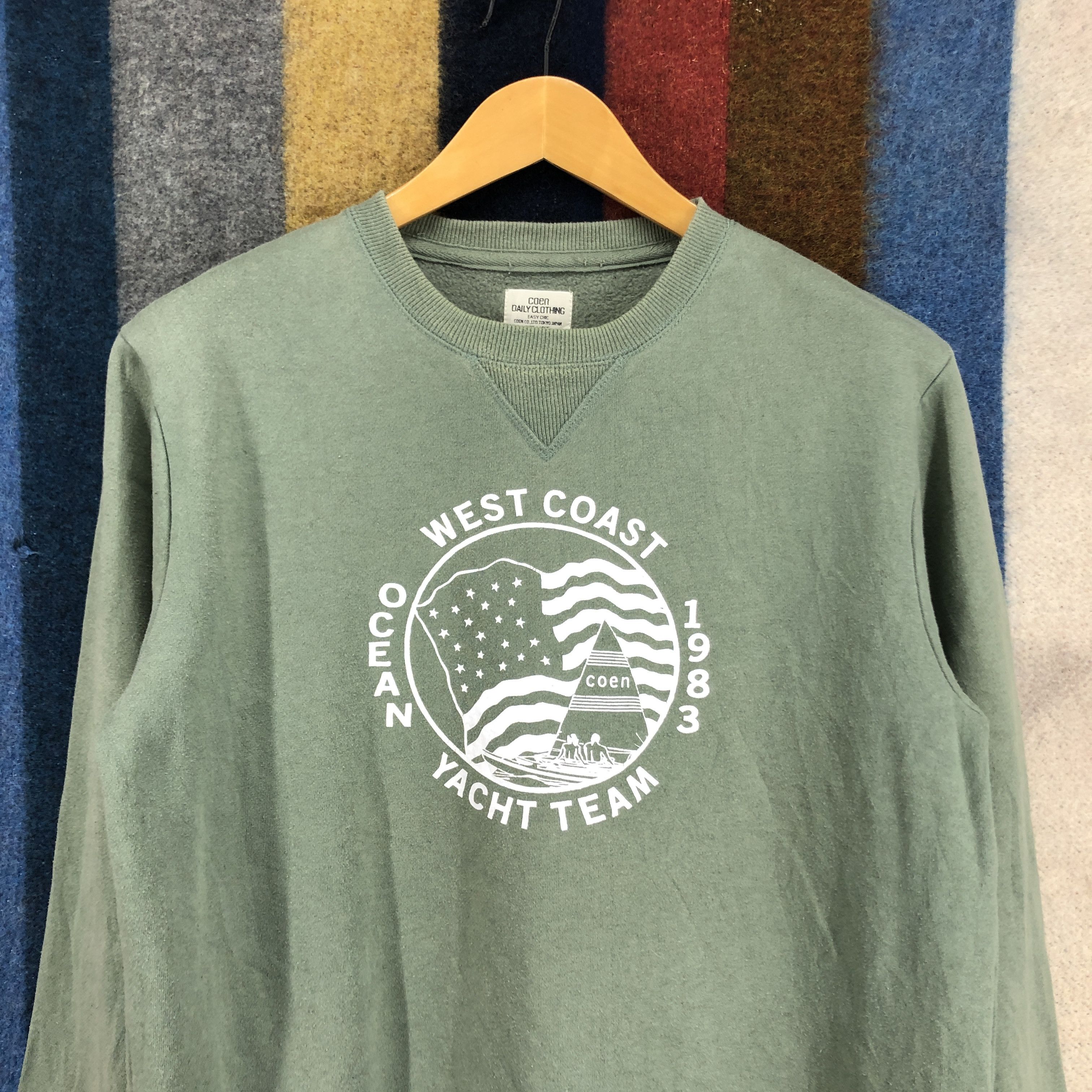 Japanese Brand WEST COACH OCEAN YACHT TEAM by COEN Sweatshirt #2772-100 Size US M / EU 48-50 / 2 - 2 Thumbnail