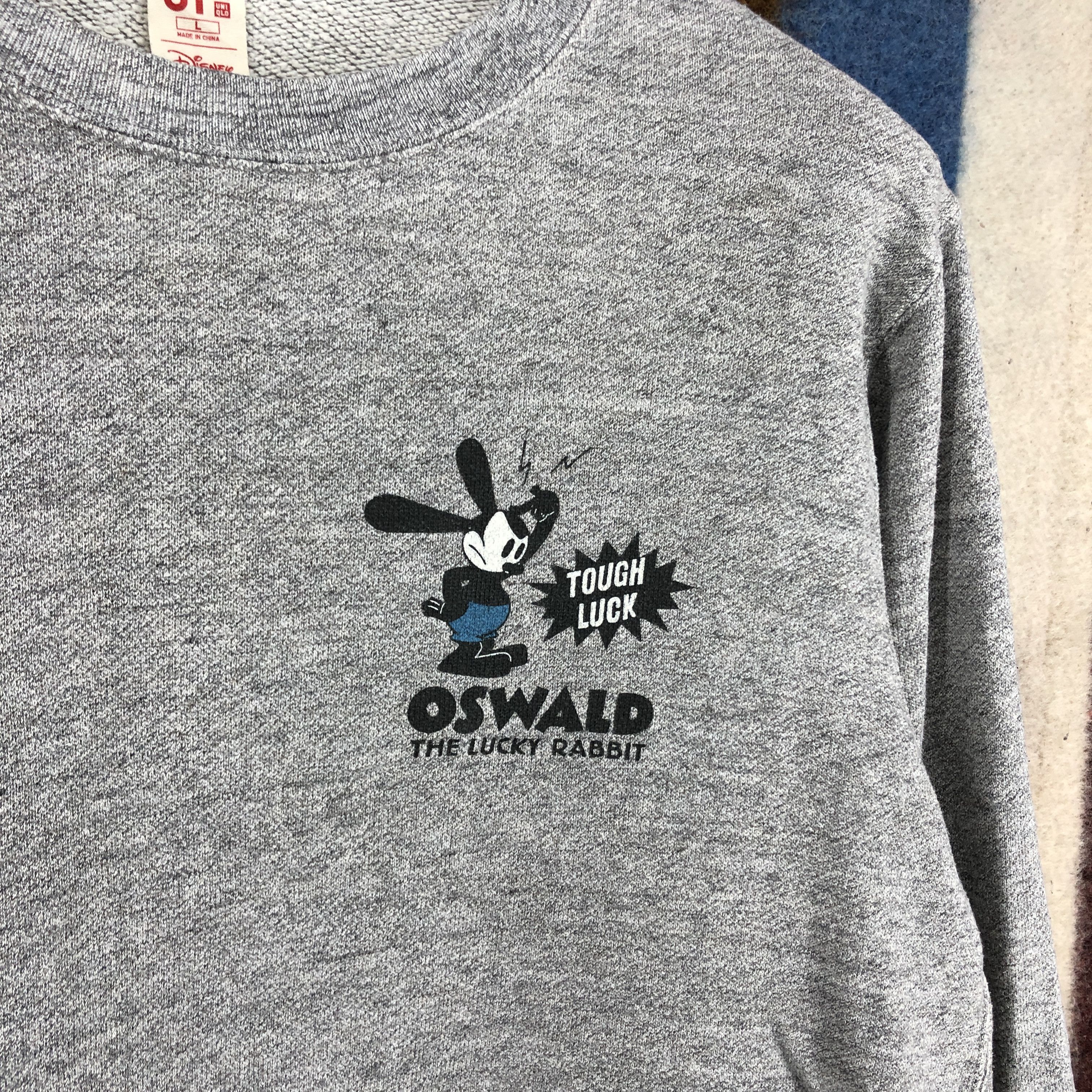 Cartoon Network × Uniqlo OSWALD THE LUCKY RABBIT Crew Neck Sweatshirt #2743-99 Size US M / EU 48-50 / 2 - 3 Thumbnail