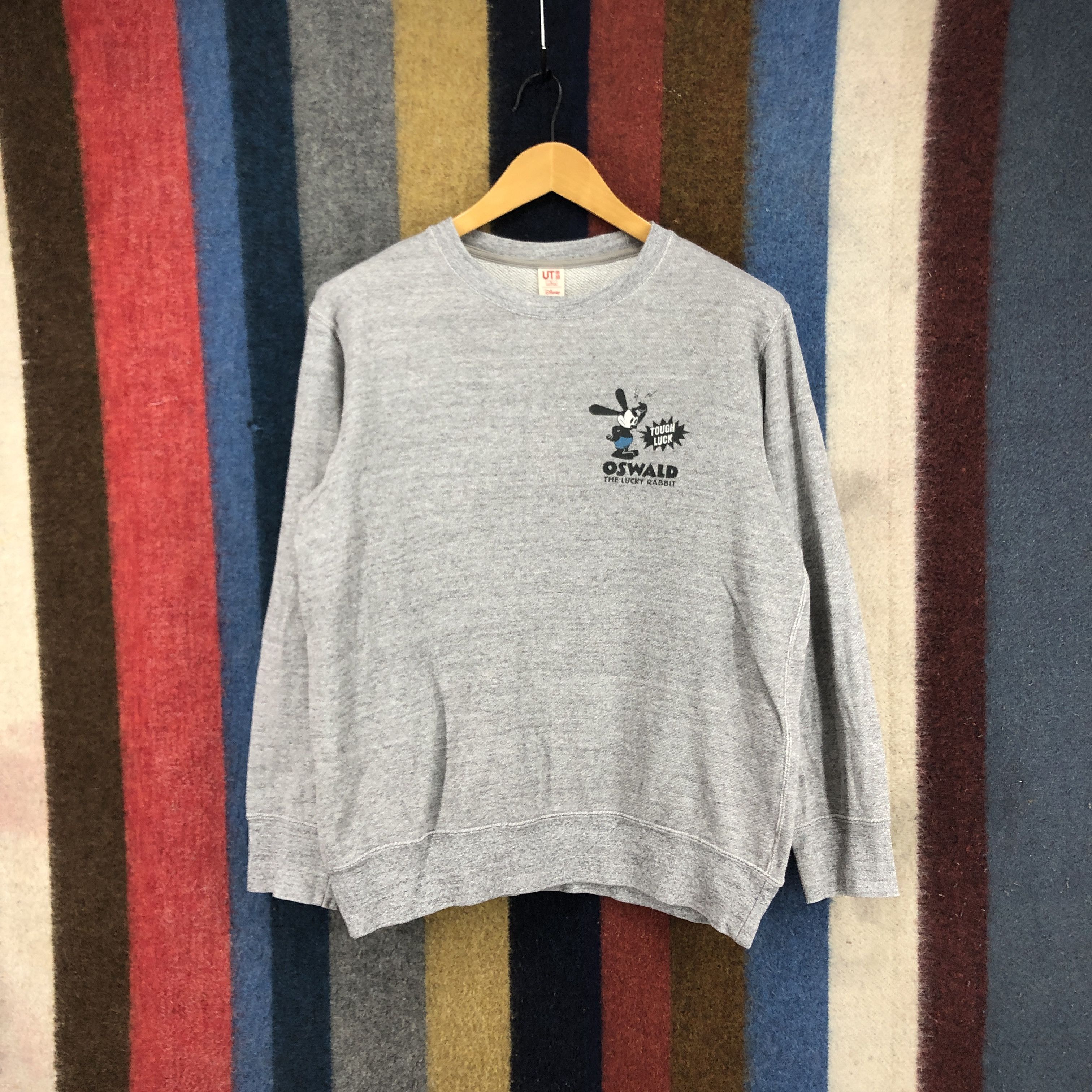 Cartoon Network × Uniqlo OSWALD THE LUCKY RABBIT Crew Neck Sweatshirt #2743-99 Size US M / EU 48-50 / 2 - 1 Thumbnail