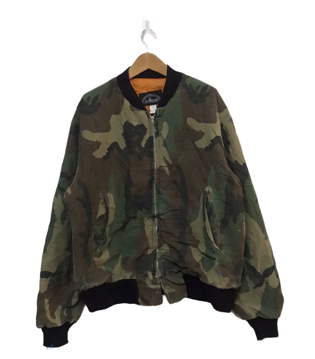 Vintage Vtg army camouflage bomber jacket Size US M / EU 48-50 / 2 - 2 Thumbnail