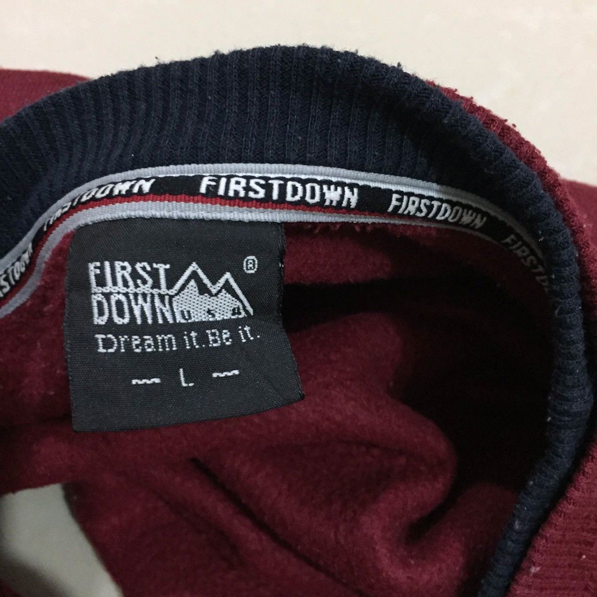 Japanese Brand FIRST DOWN Sweatshirt spellout Big Logo size L fits XL Size US XL / EU 56 / 4 - 7 Thumbnail