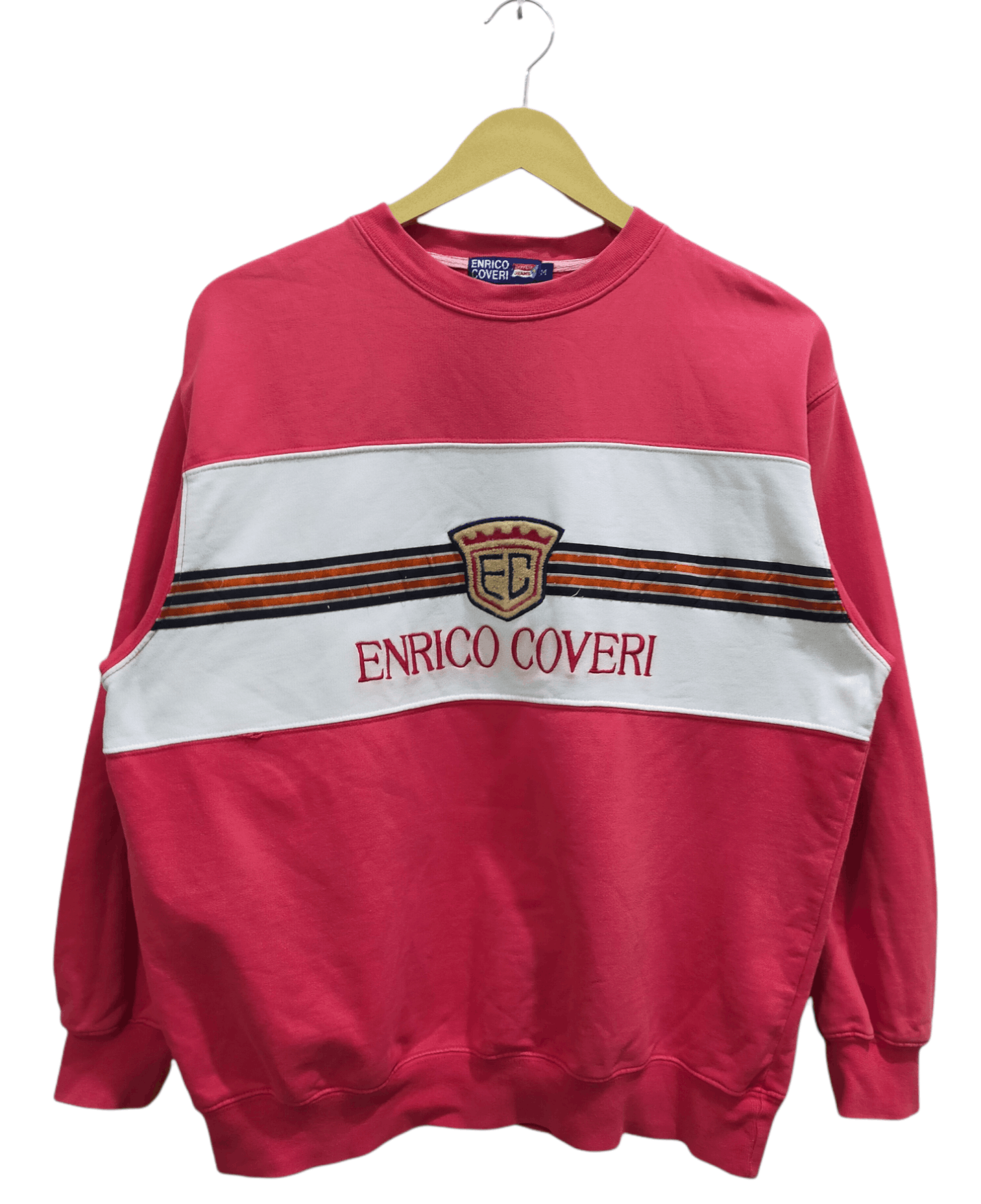 image of Enrico Coveri Embroidered Spell Out Sweatshirt, Men's (Size Medium)
