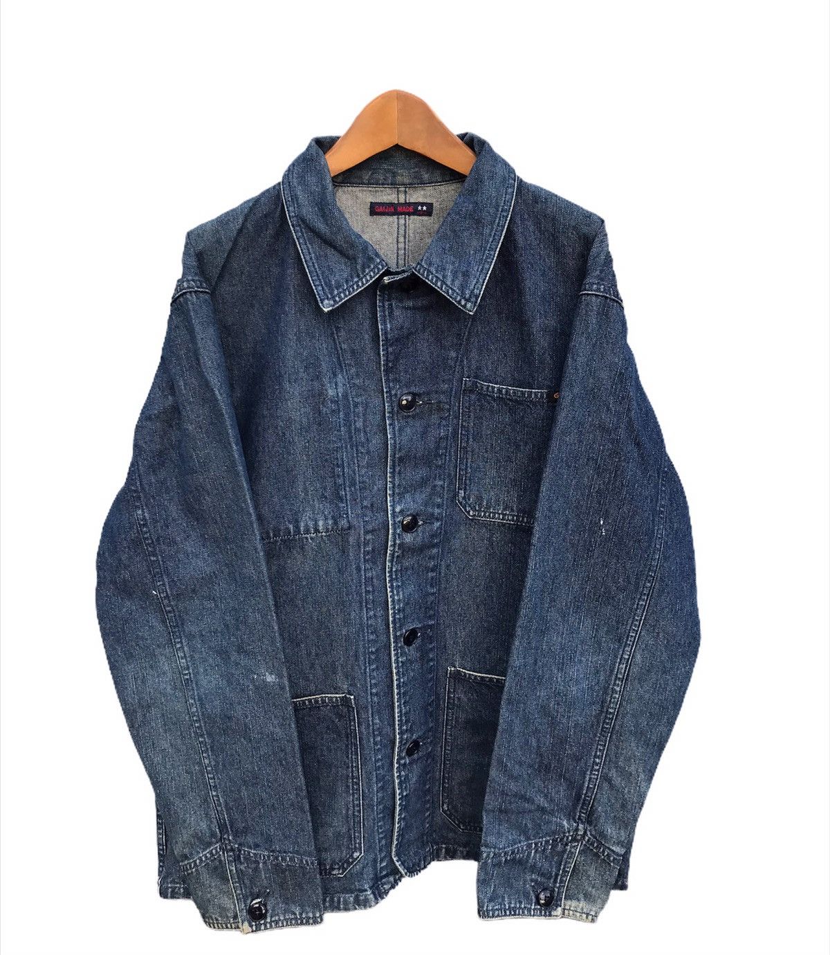 Vintage Gaijin made chore denim jacket Size US L / EU 52-54 / 3 - 3 Thumbnail