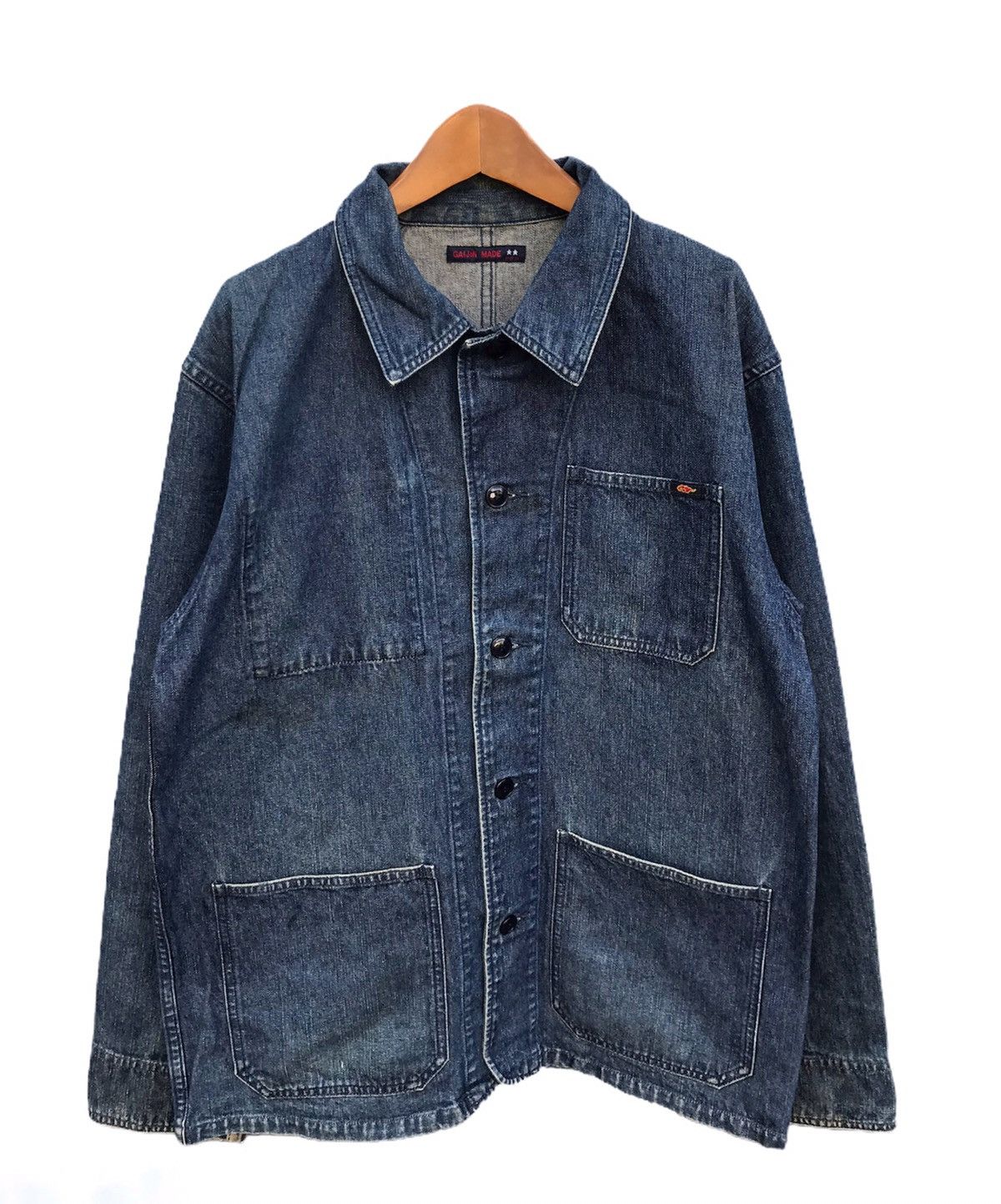 Vintage Gaijin made chore denim jacket Size US L / EU 52-54 / 3 - 1 Thumbnail