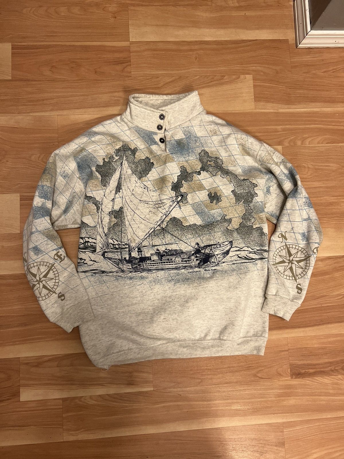 Vintage 90s Vintage Sailboat Pullover Sweatshirt “Cape Cod” Size US S / EU 44-46 / 1 - 1 Thumbnail