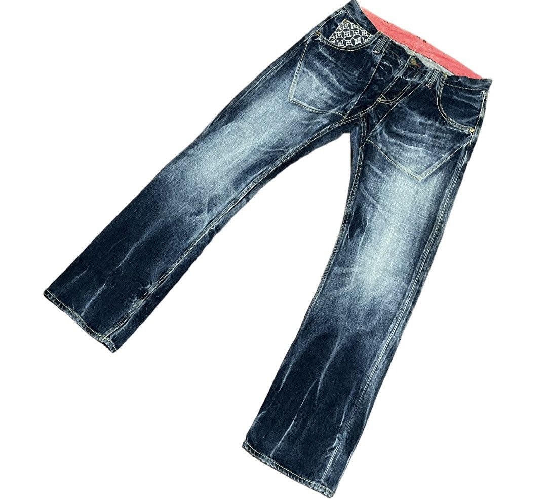 Eternal Rare💥 Eternal Stonewash Traditional Japan Motif Jeans Size US 34 / EU 50 - 5 Thumbnail