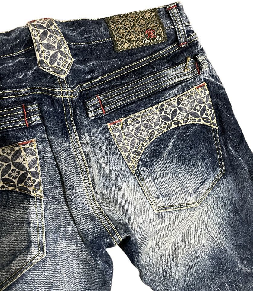 Eternal Rare💥 Eternal Stonewash Traditional Japan Motif Jeans Size US 34 / EU 50 - 13 Thumbnail