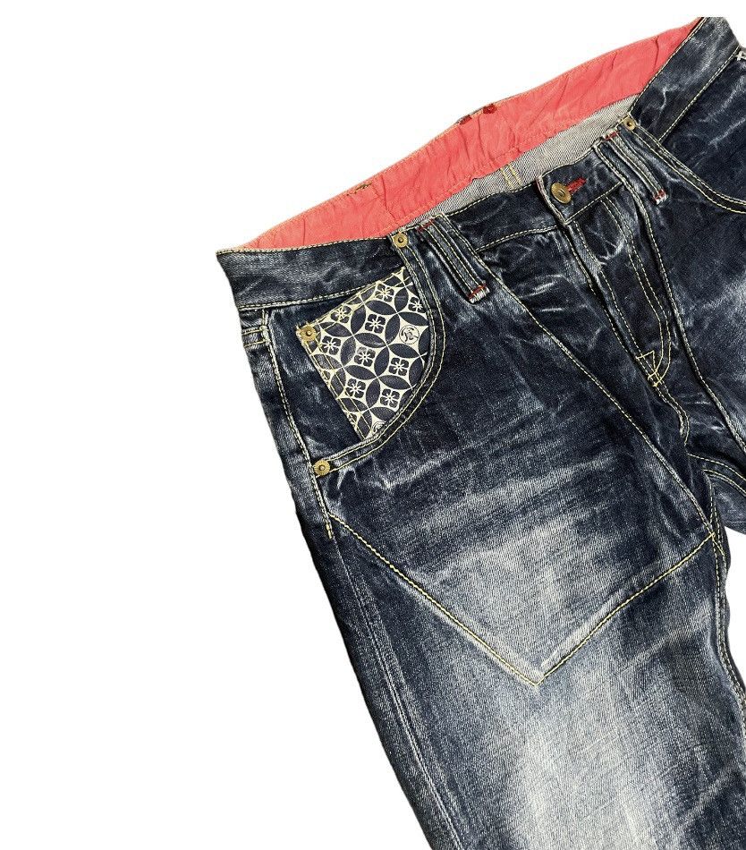 Eternal Rare💥 Eternal Stonewash Traditional Japan Motif Jeans Size US 34 / EU 50 - 7 Thumbnail