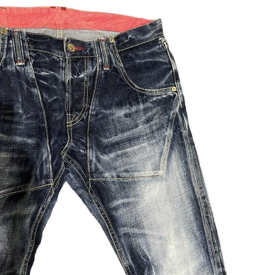Eternal Rare💥 Eternal Stonewash Traditional Japan Motif Jeans Size US 34 / EU 50 - 8 Thumbnail