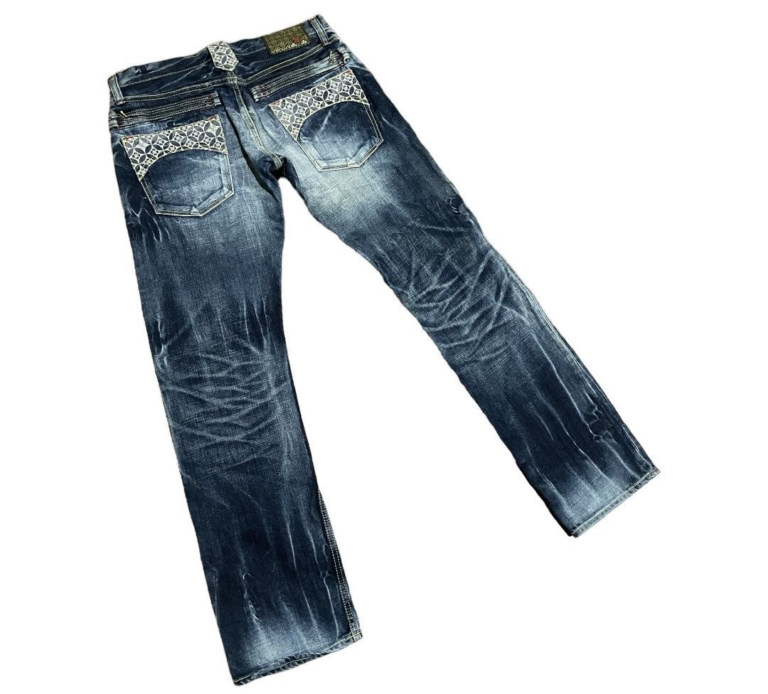 Eternal Rare💥 Eternal Stonewash Traditional Japan Motif Jeans Size US 34 / EU 50 - 9 Thumbnail