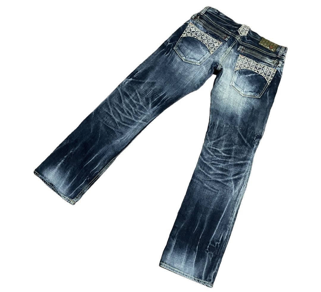 Eternal Rare💥 Eternal Stonewash Traditional Japan Motif Jeans Size US 34 / EU 50 - 10 Thumbnail