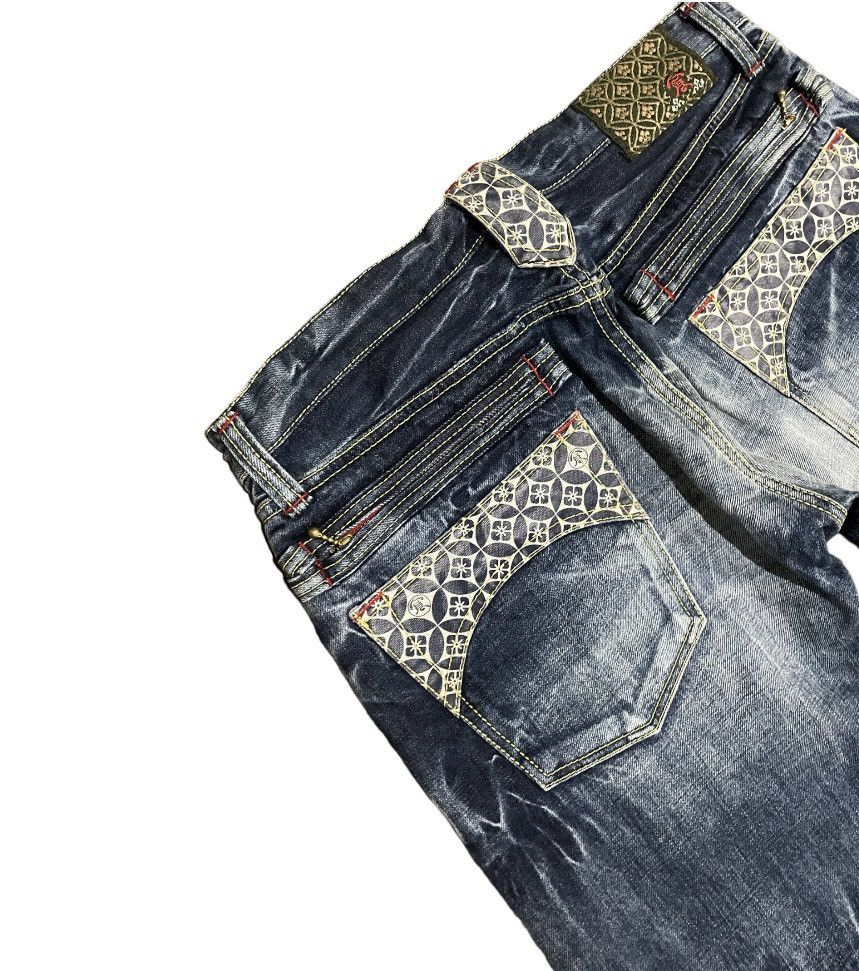 Eternal Rare💥 Eternal Stonewash Traditional Japan Motif Jeans Size US 34 / EU 50 - 12 Thumbnail