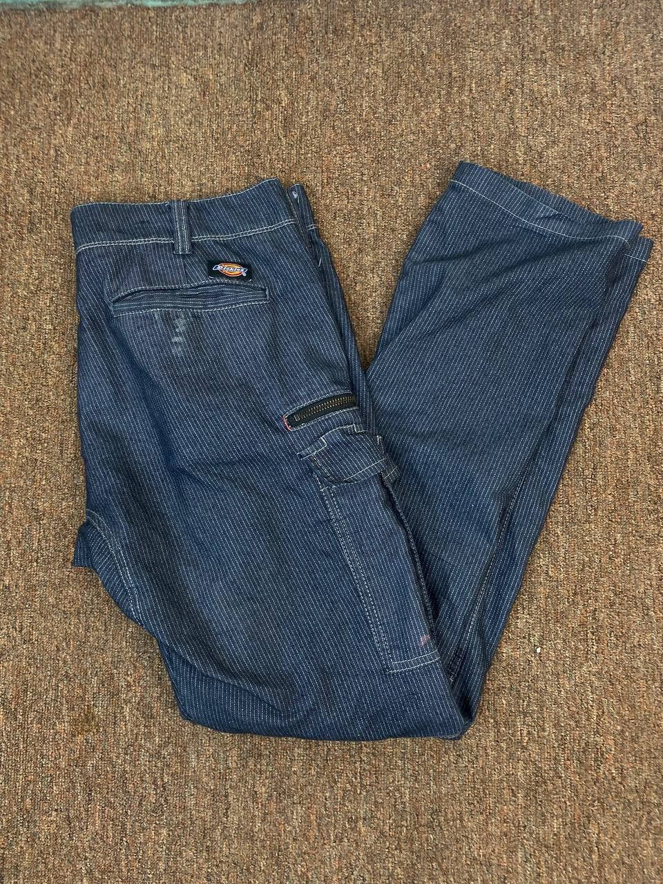 Dickies vintage dickies cargo pants hickory stripe distressed Size US 35 - 2 Thumbnail