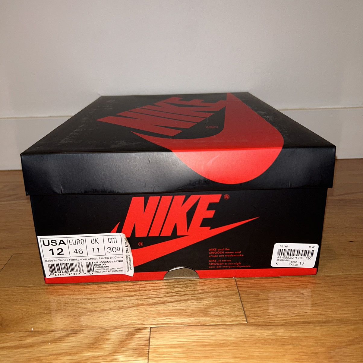 Jordan Brand Jordan 1 Bred Toe Size US 12 / EU 45 - 7 Thumbnail