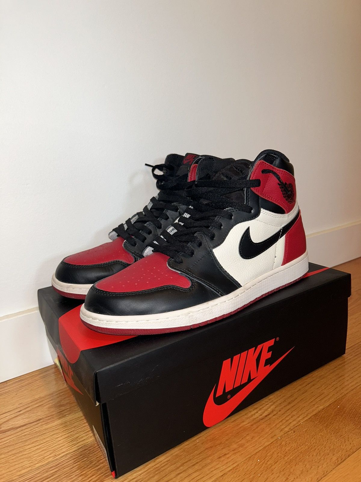 Jordan Brand Jordan 1 Bred Toe Size US 12 / EU 45 - 1 Thumbnail
