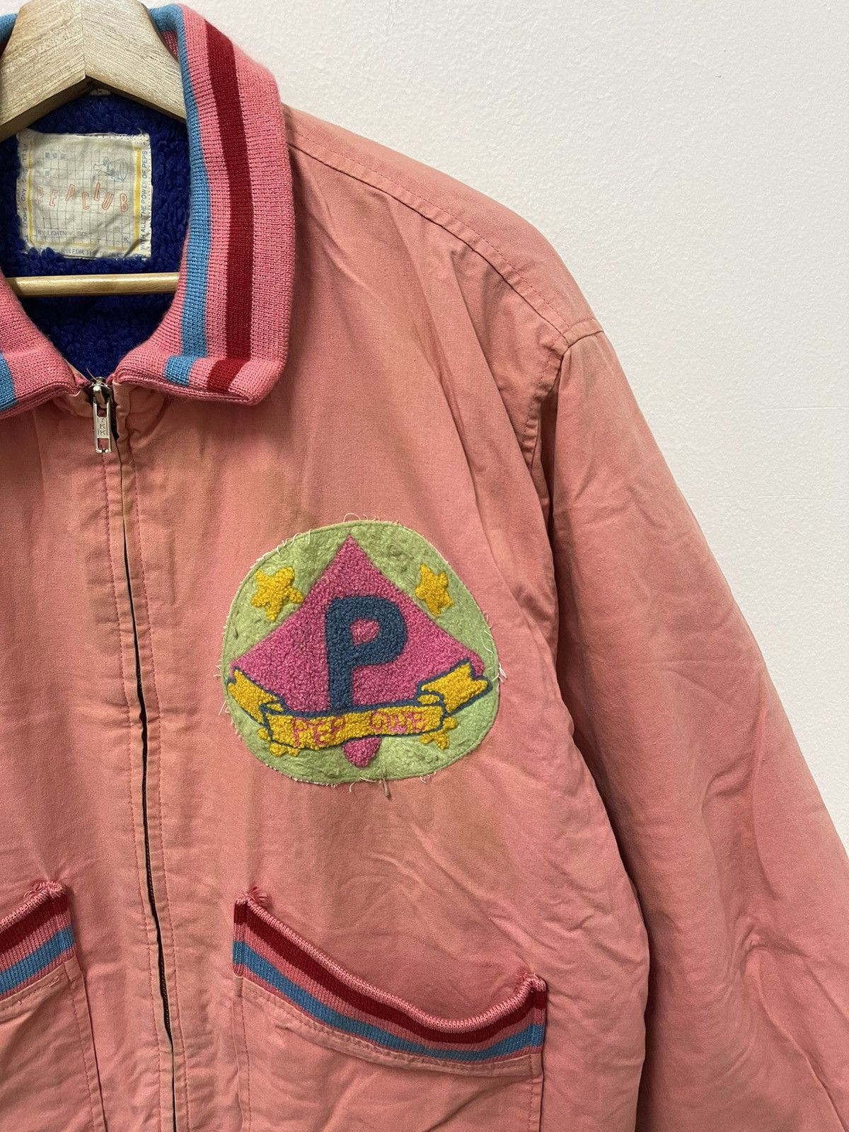 Japanese Brand × Vintage Vintage Pep Club Lined Sherpa Bomber Jacket Size US XL / EU 56 / 4 - 3 Thumbnail