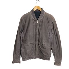 Alfred Dunhill Men's Plain Leather Jacket