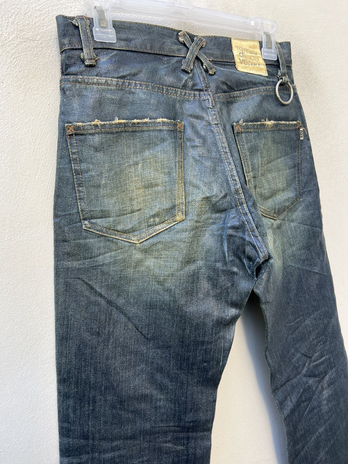 DISCOVERED × Le Grande Bleu (L.G.B.) × Vintage Vintage Discovered Japan Luster Waxed Distress Denim Jeans Size US 29 - 14 Thumbnail