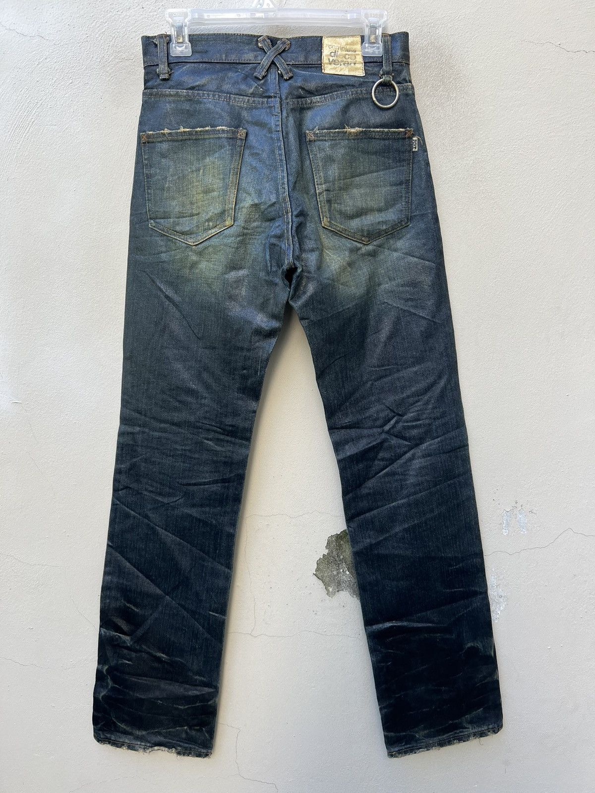 DISCOVERED × Le Grande Bleu (L.G.B.) × Vintage Vintage Discovered Japan Luster Waxed Distress Denim Jeans Size US 29 - 13 Thumbnail