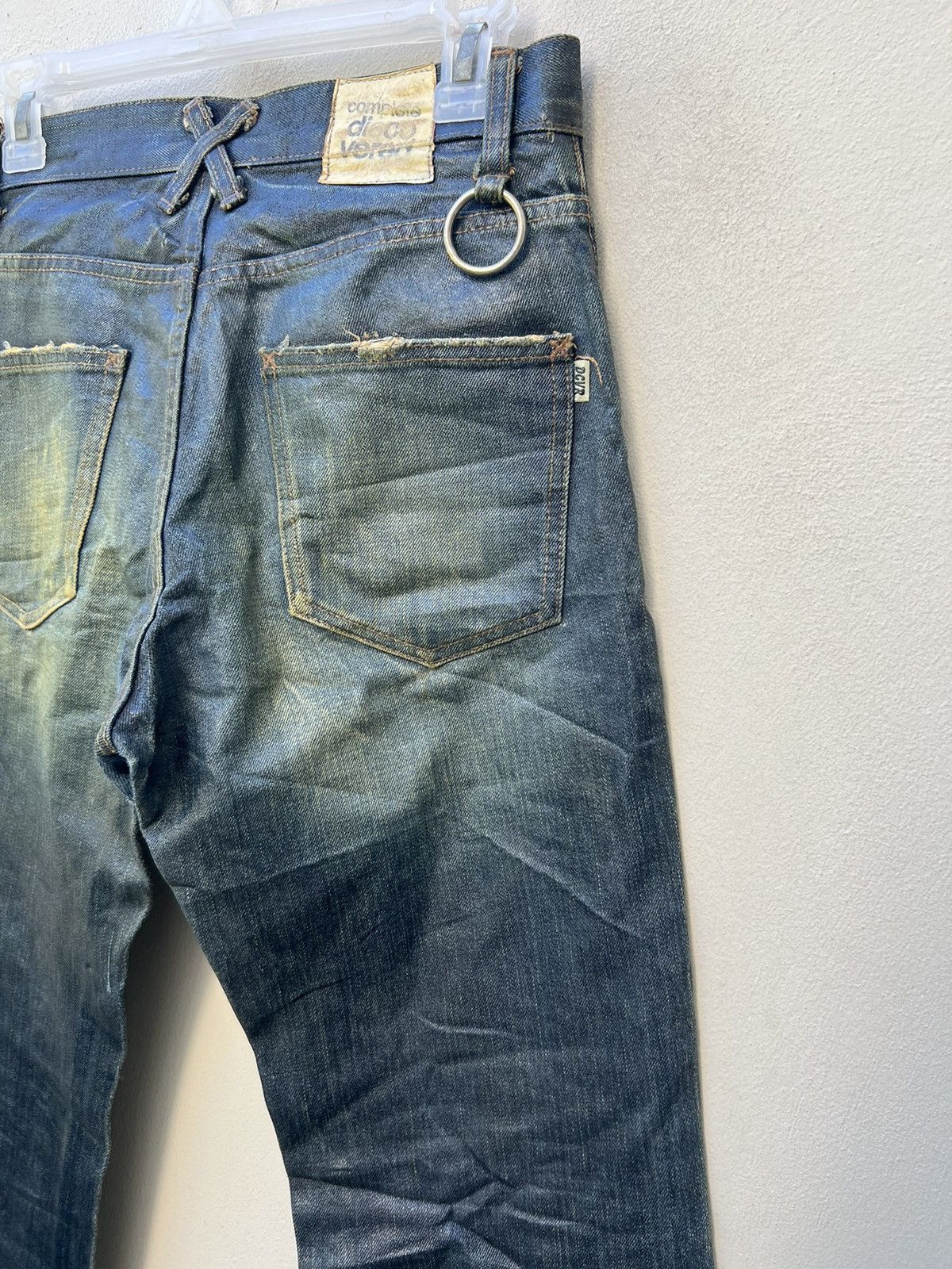 DISCOVERED × Le Grande Bleu (L.G.B.) × Vintage Vintage Discovered Japan Luster Waxed Distress Denim Jeans Size US 29 - 16 Thumbnail