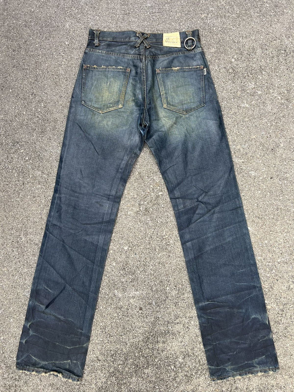 DISCOVERED × Le Grande Bleu (L.G.B.) × Vintage Vintage Discovered Japan Luster Waxed Distress Denim Jeans Size US 29 - 5 Thumbnail