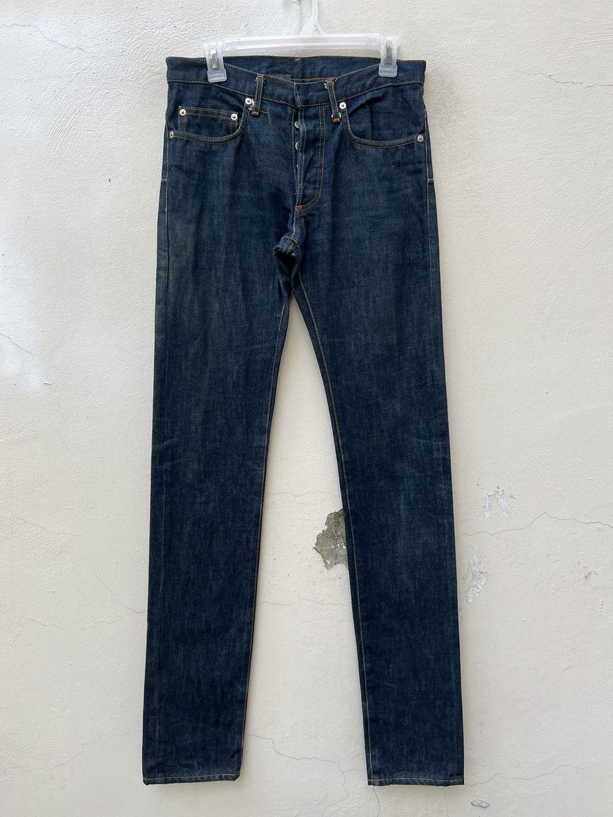 Dior × Hedi Slimane Vintage Dior Homme Long Leg Denim Jeans Size US 29 - 6 Thumbnail