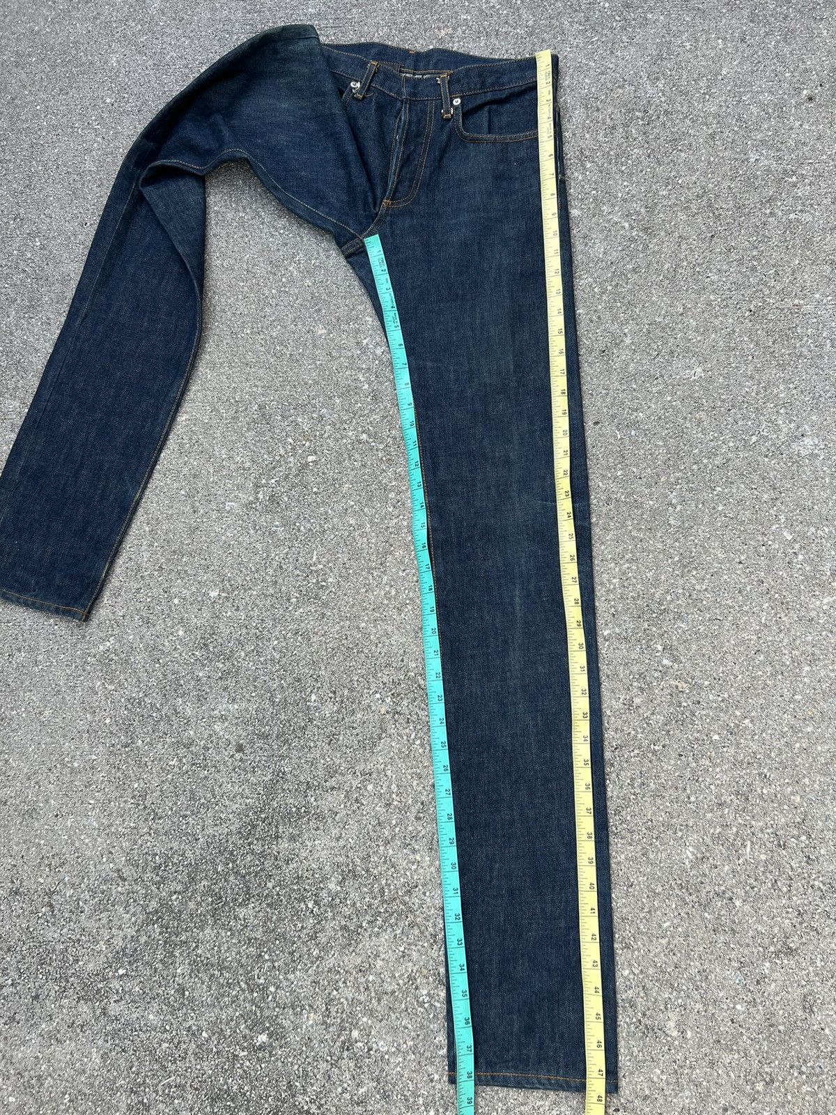 Dior × Hedi Slimane Vintage Dior Homme Long Leg Denim Jeans Size US 29 - 4 Thumbnail