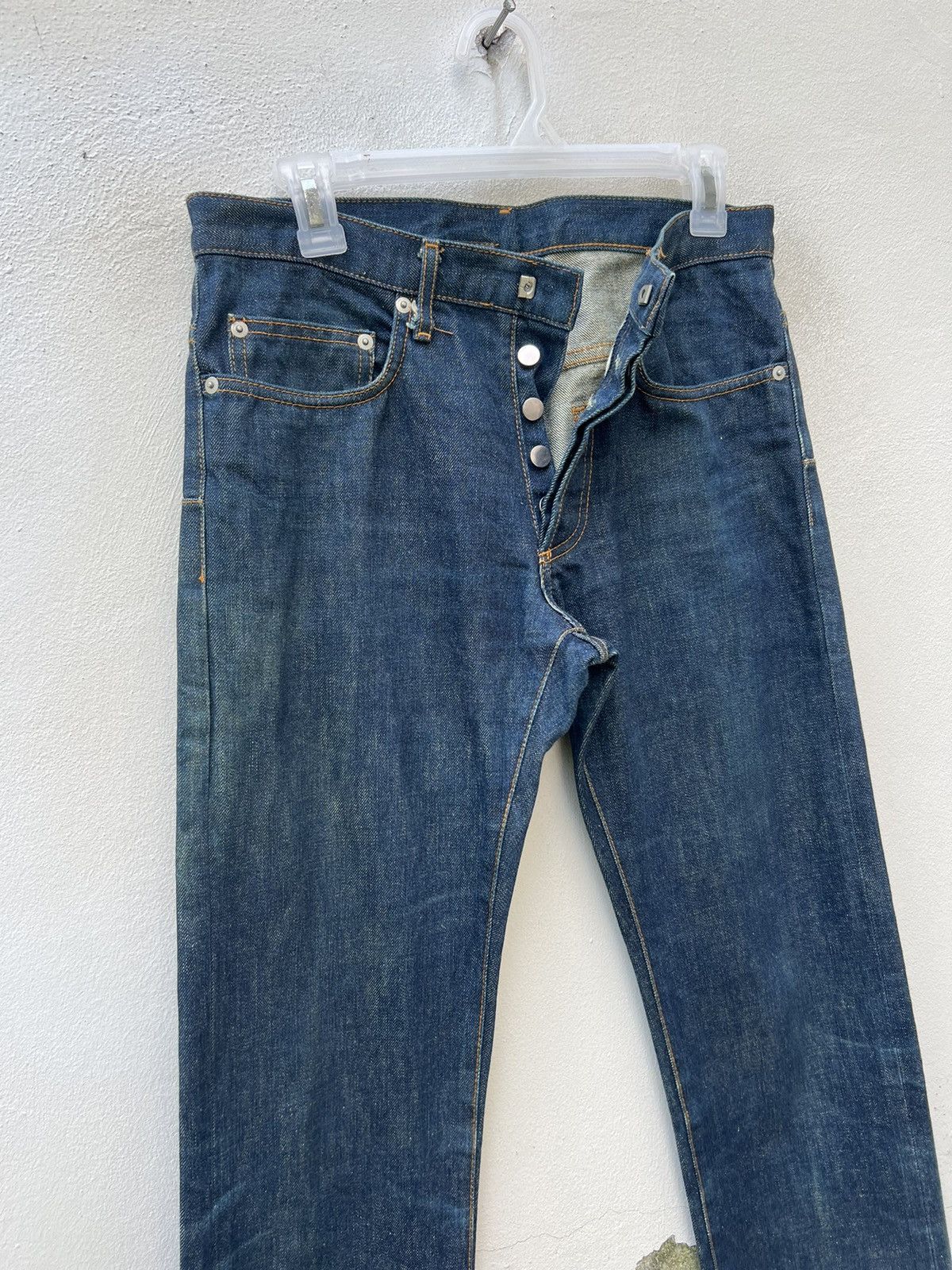Dior × Hedi Slimane Vintage Dior Homme Long Leg Denim Jeans Size US 29 - 7 Thumbnail