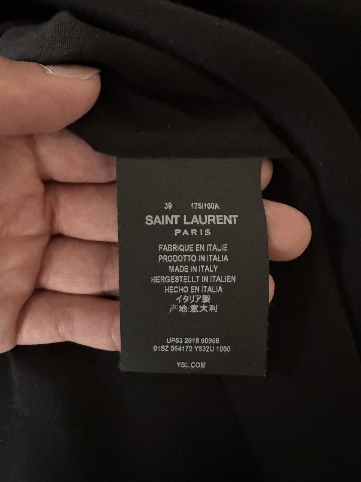 Saint Laurent Paris Saint Laurent black button up 39 Size US M / EU 48-50 / 2 - 3 Thumbnail