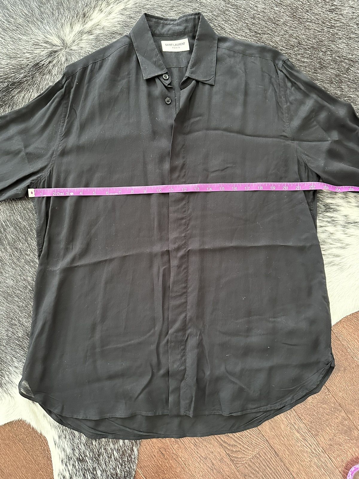 Saint Laurent Paris Saint Laurent black button up 39 Size US M / EU 48-50 / 2 - 7 Thumbnail