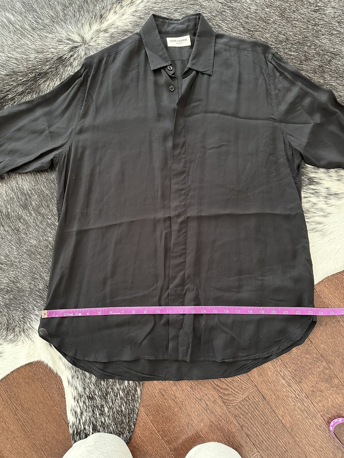 Saint Laurent Paris Saint Laurent black button up 39 Size US M / EU 48-50 / 2 - 6 Thumbnail