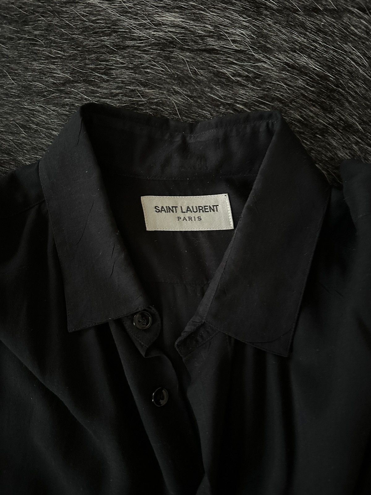 Saint Laurent Paris Saint Laurent black button up 39 Size US M / EU 48-50 / 2 - 2 Thumbnail